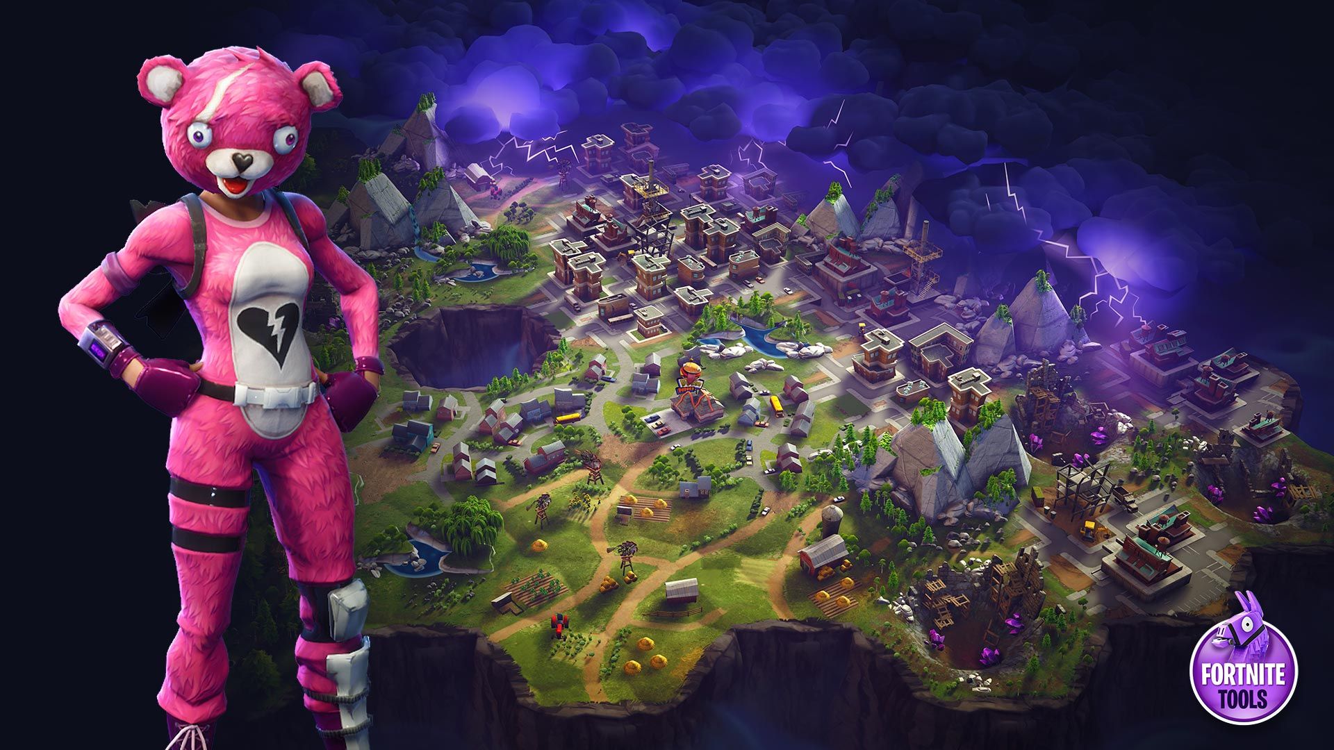 Pink Fortnite Bear Wallpapers