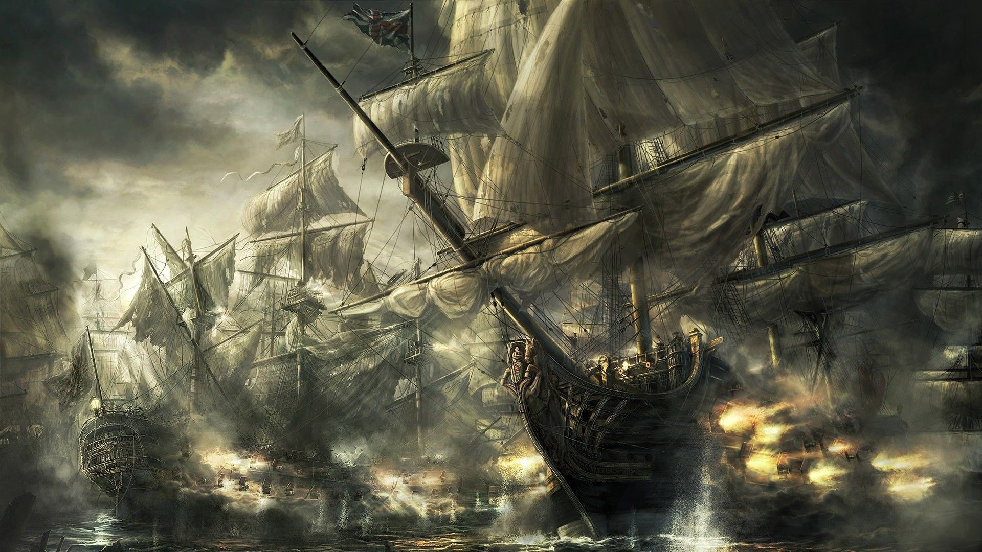 Pirate Ship Battle Wallpapers