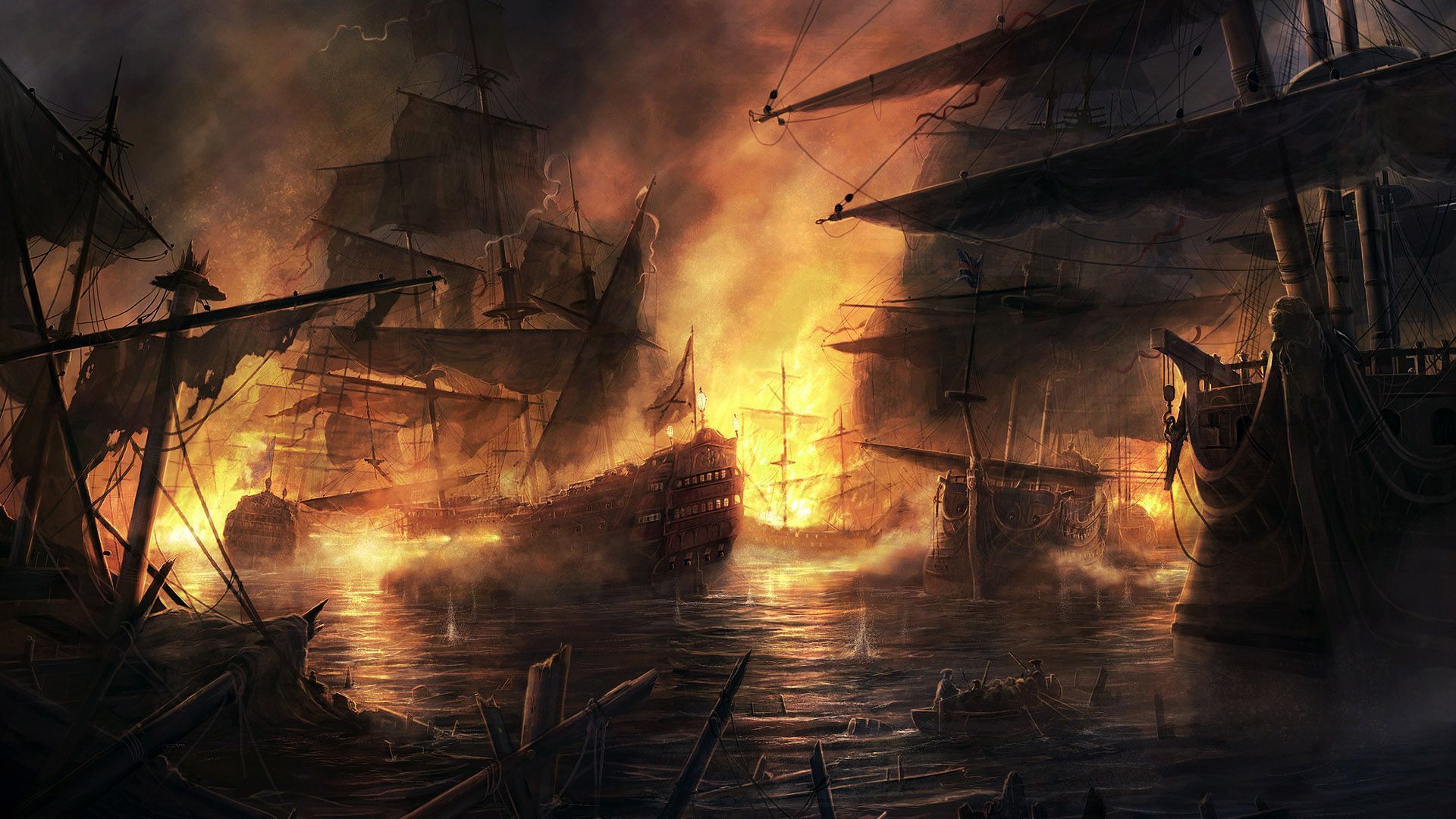 Pirate Ship Battle Wallpapers