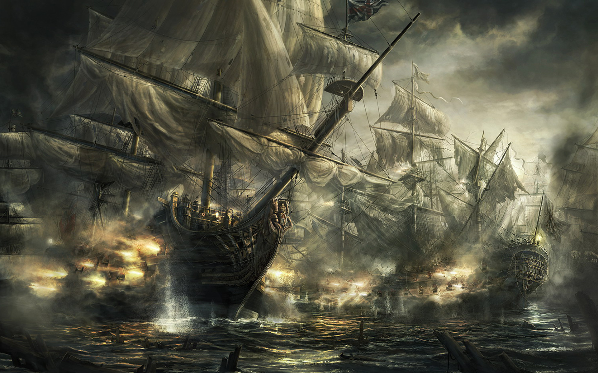 Pirate Ship Battle Wallpapers