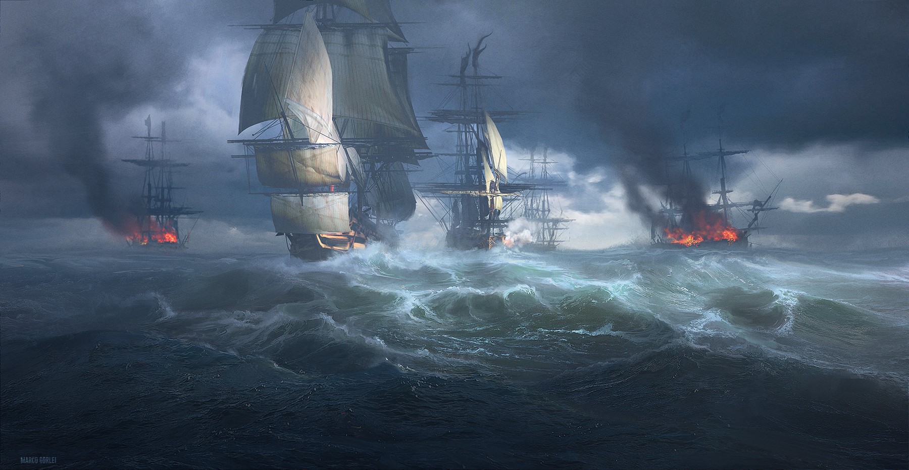 Pirate Ship Battle Wallpapers