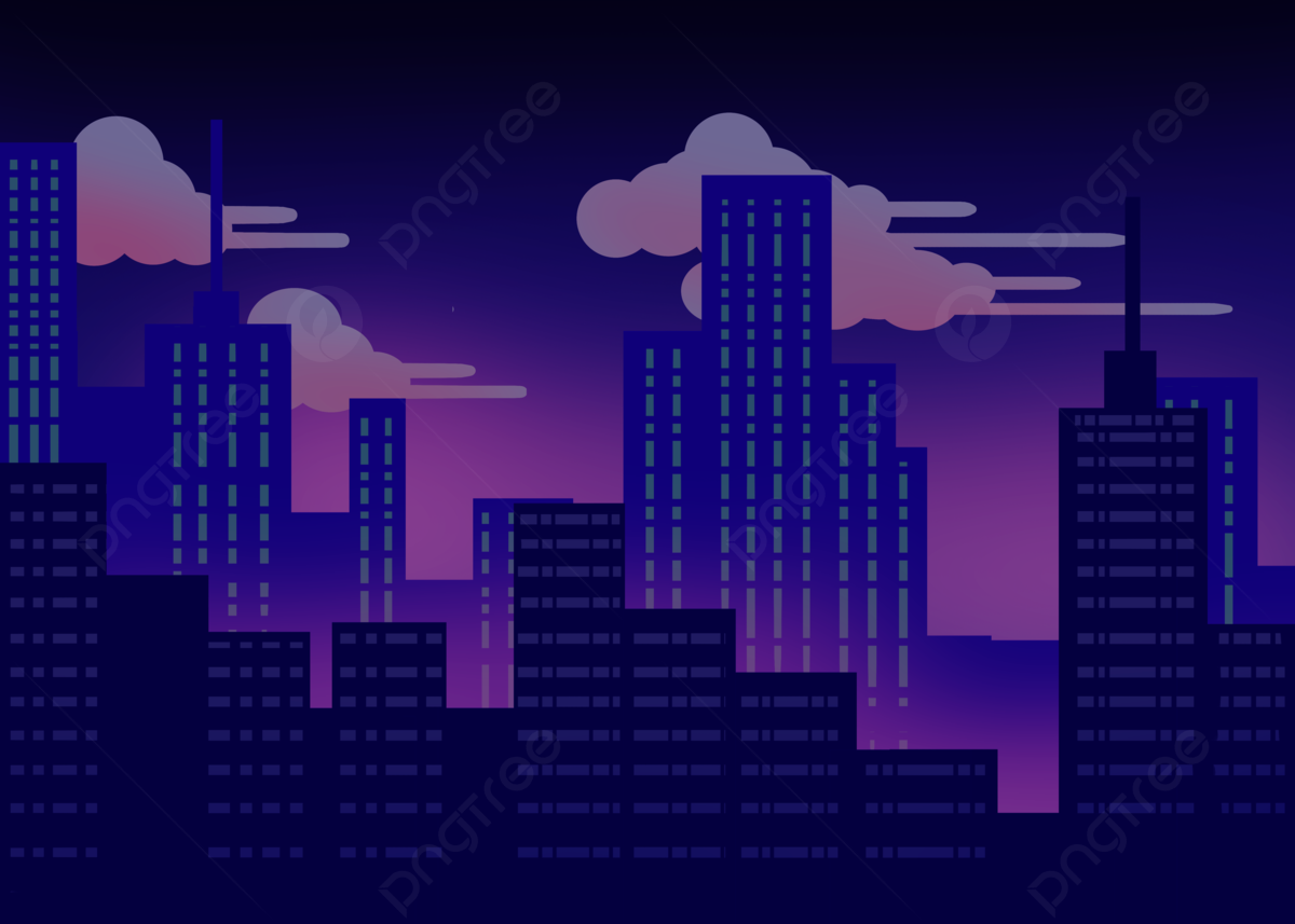 Pixel City Night Wallpapers