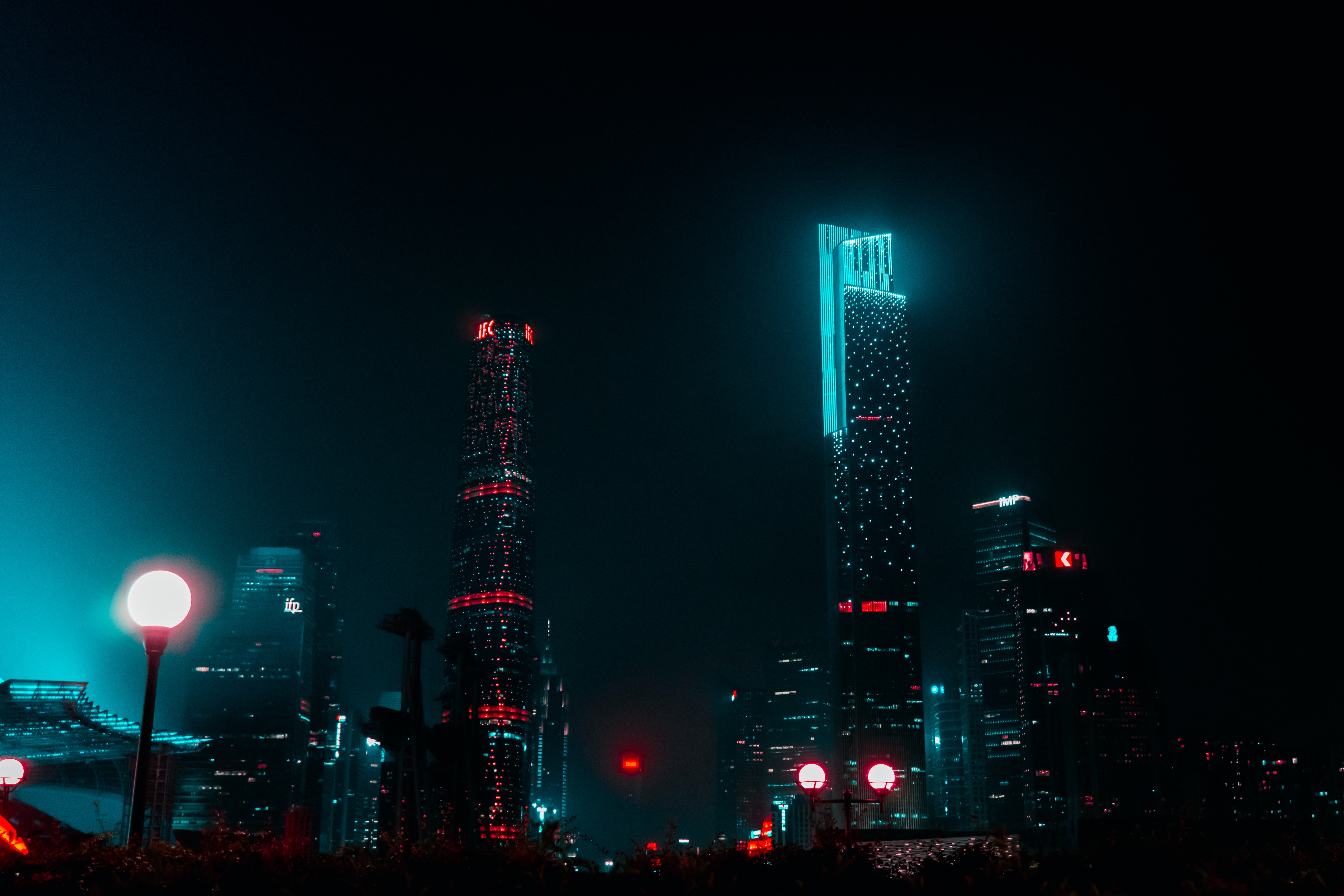 Pixel City Night Wallpapers