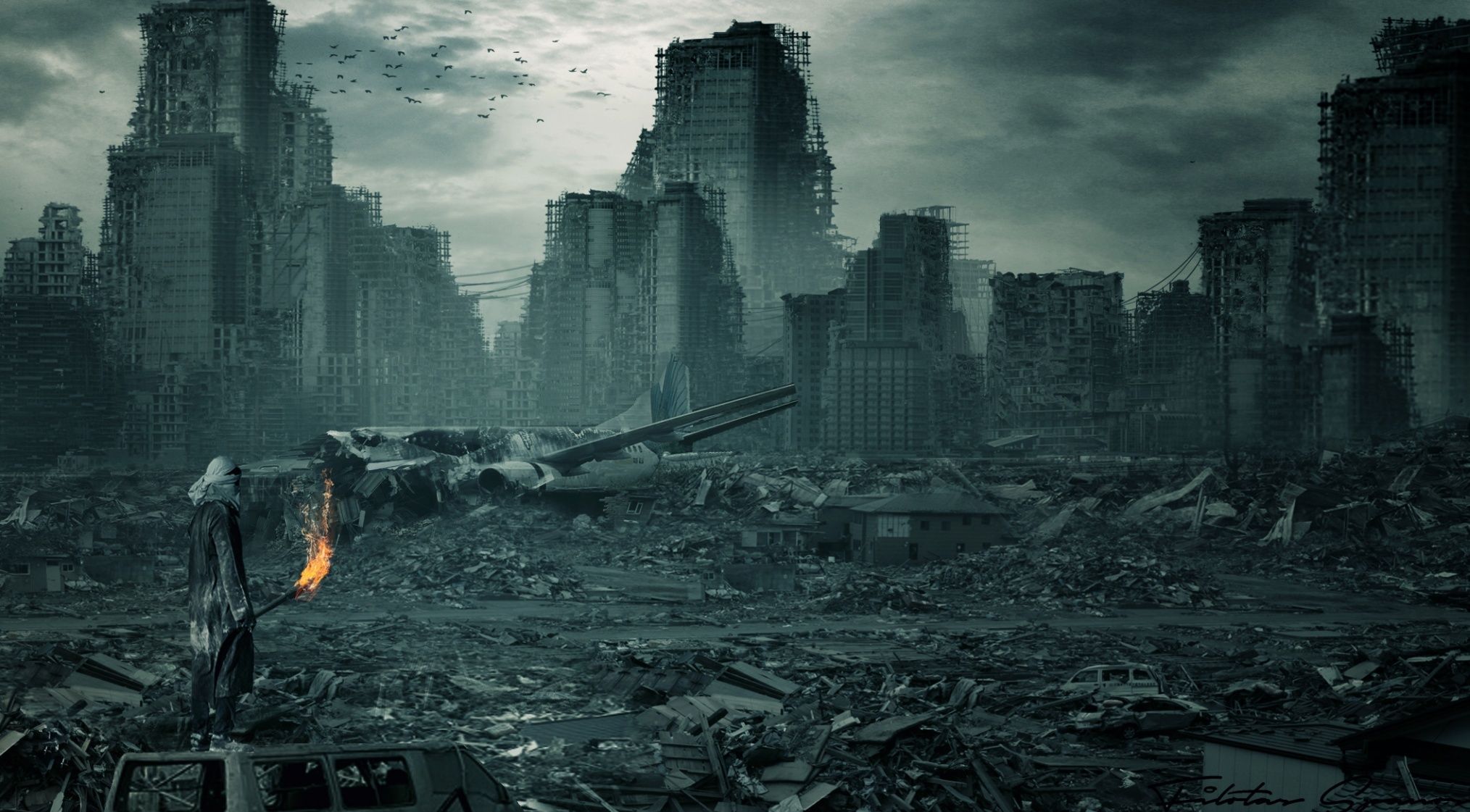 Post Apocalyptic City Zombies Wallpapers