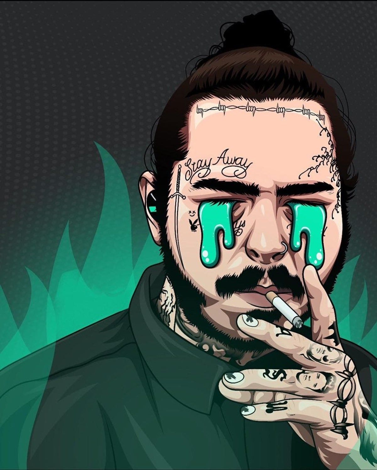 Post Malone Cartoon Wallpapers