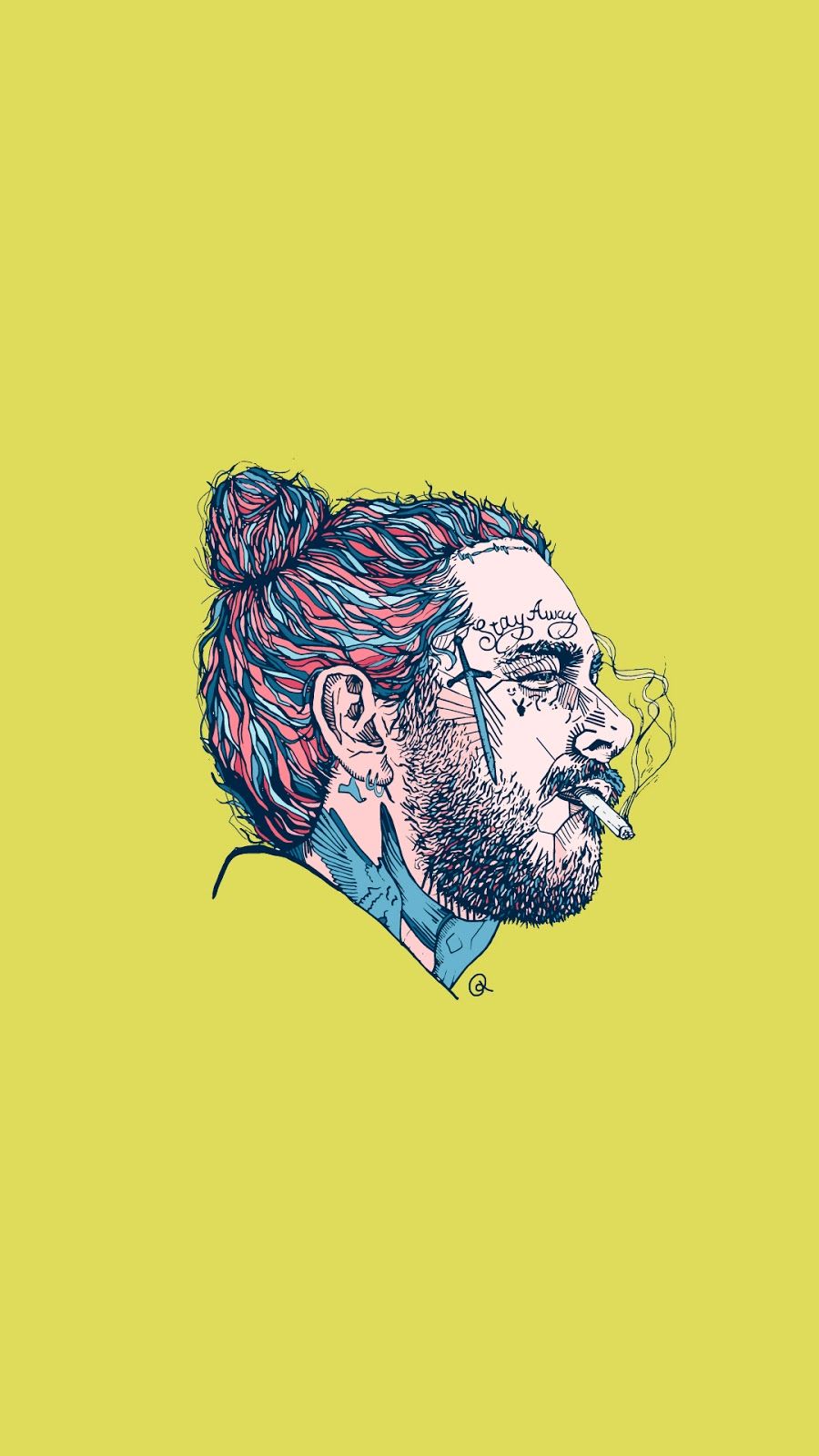 Post Malone Cartoon Wallpapers