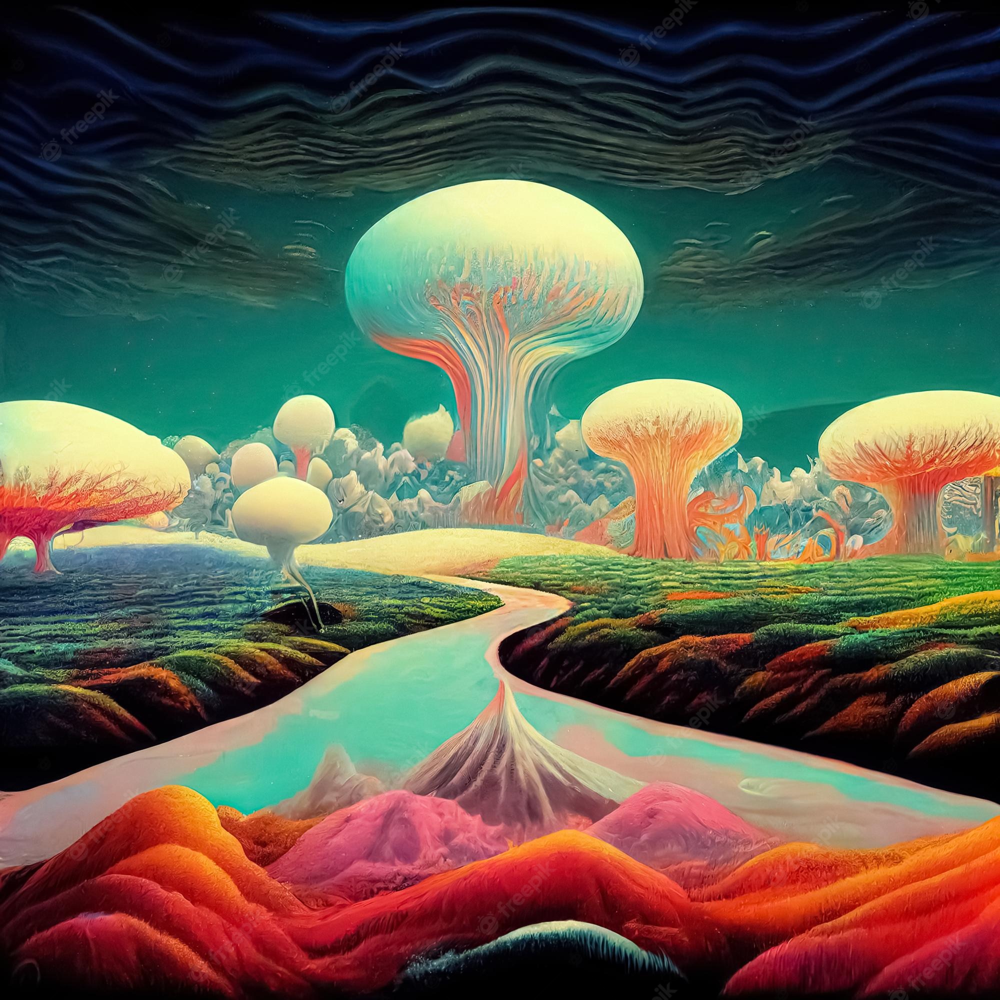 Psychedelic Landscape Wallpapers