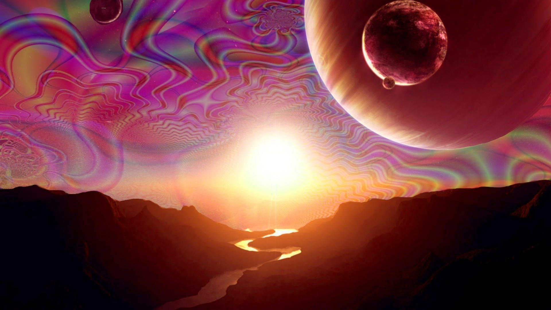 Psychedelic Landscape Wallpapers