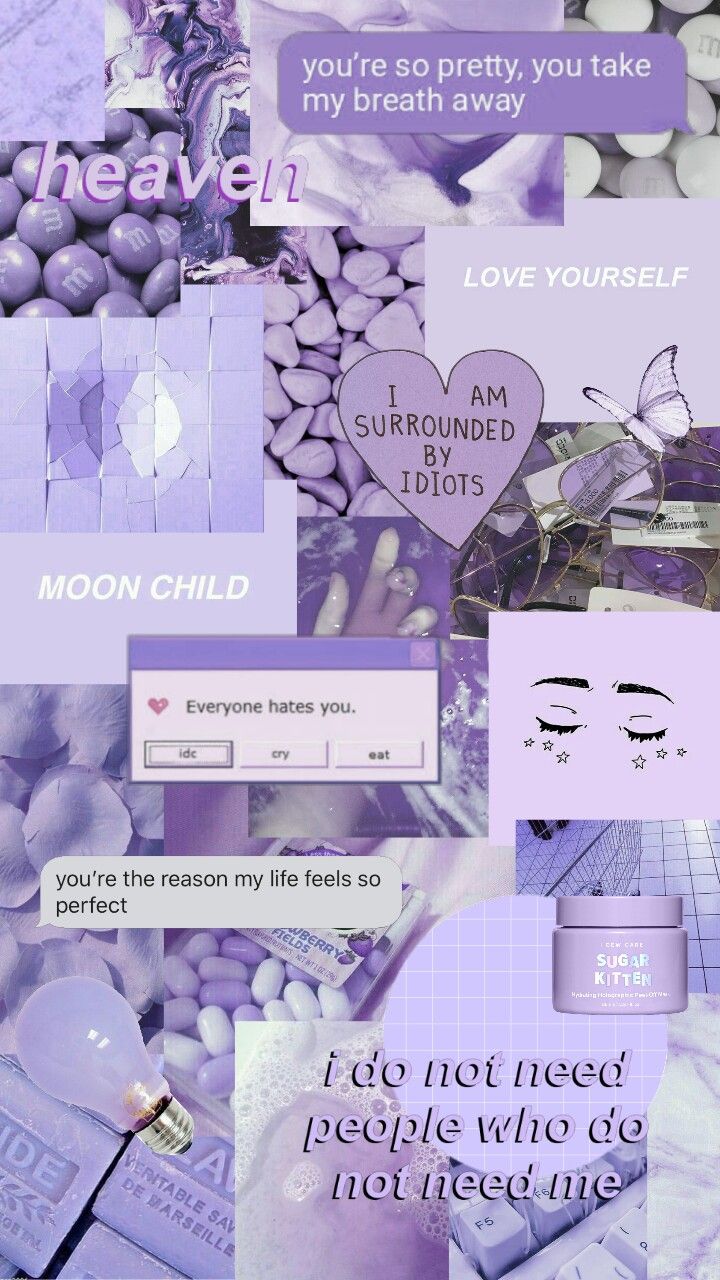 Purple Aesthetic Collage Wallpapers