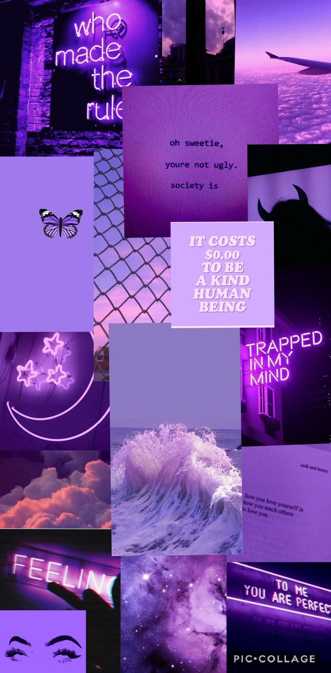 Purple Aesthetic Collage Wallpapers