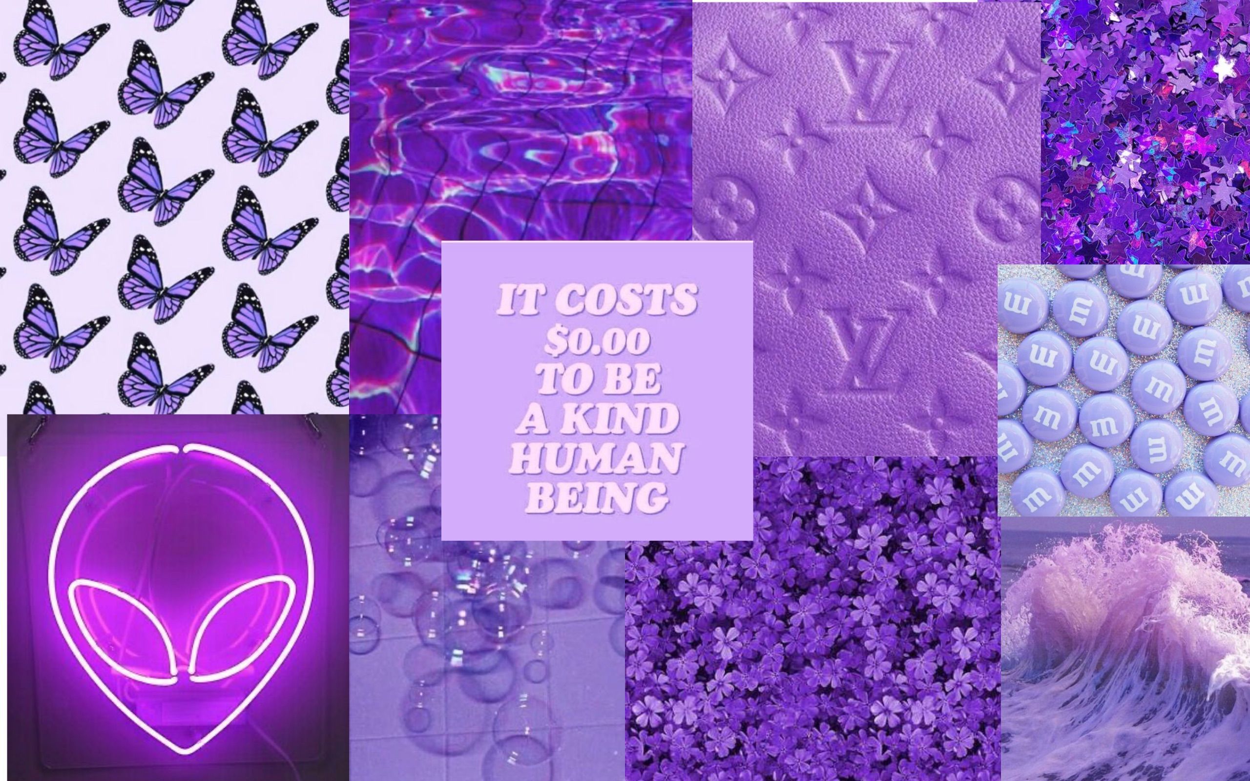 Purple Aesthetic Collage Wallpapers