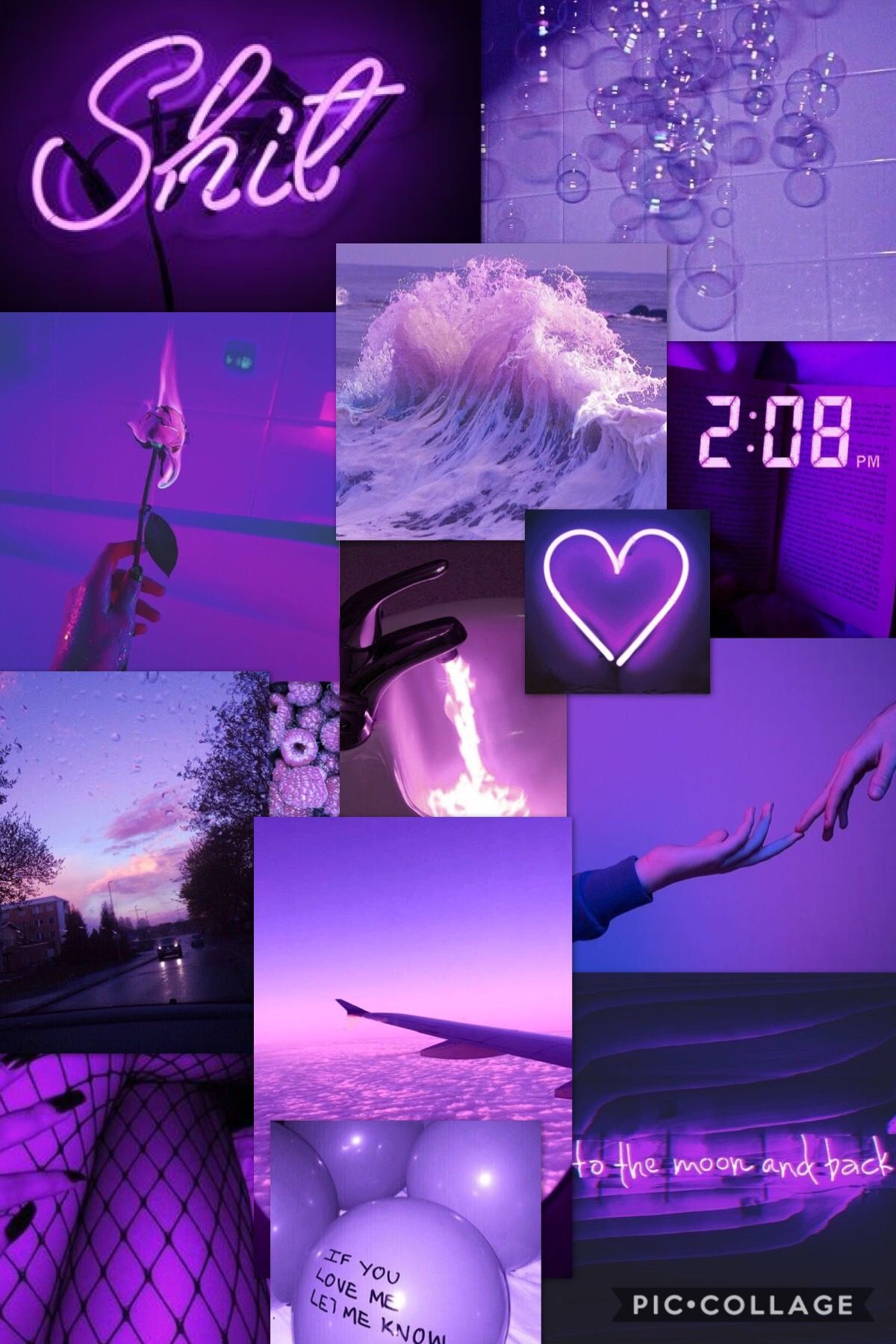 Purple Aesthetic Collage Wallpapers