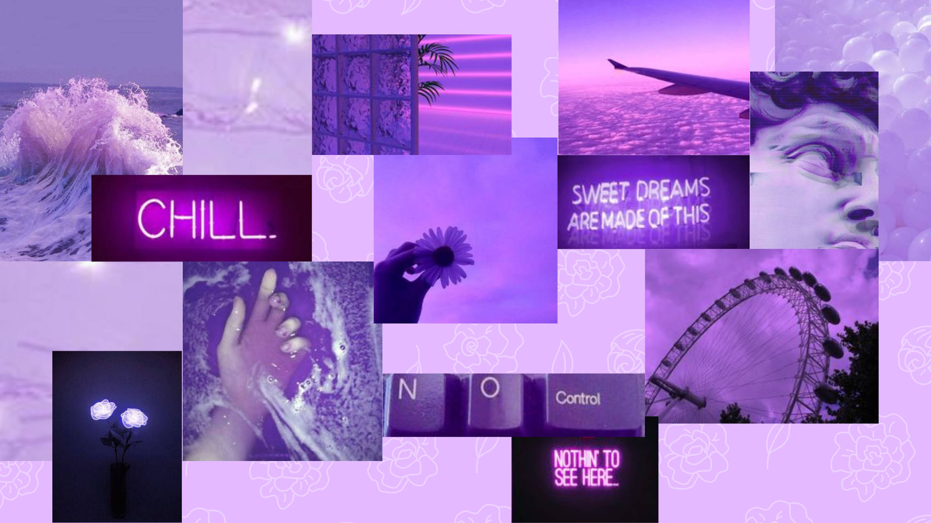 Purple Aesthetic Collage Wallpapers