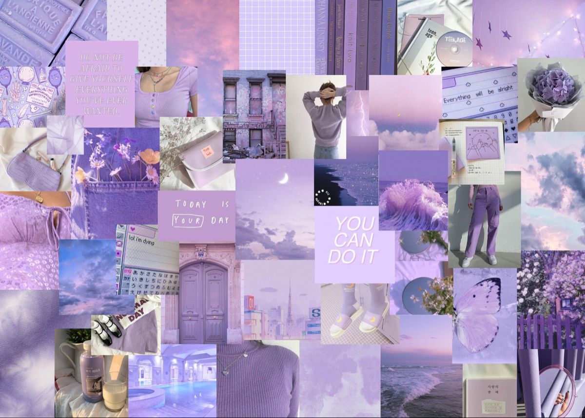 Purple Aesthetic Collage Wallpapers