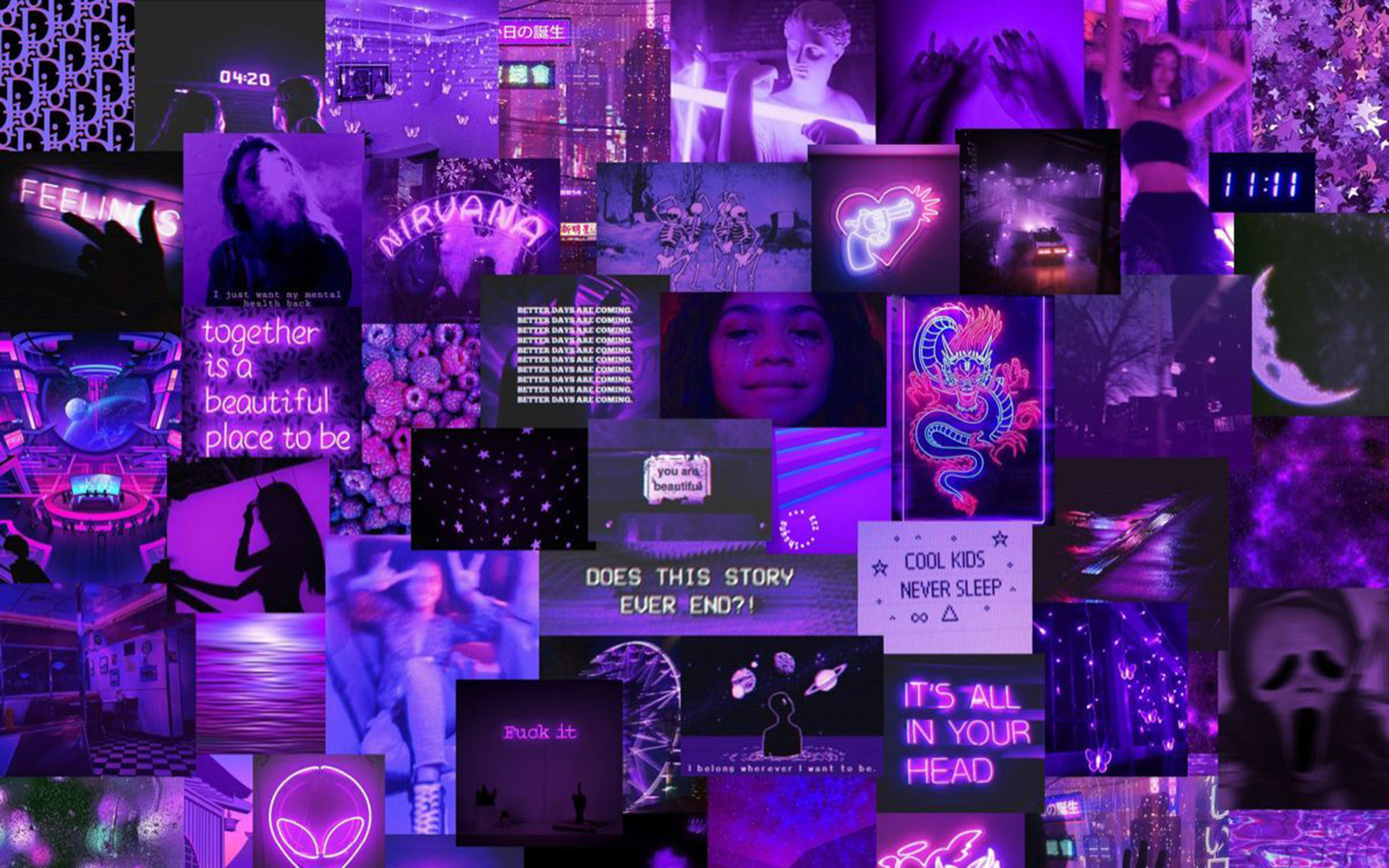 Purple Collage Wallpapers