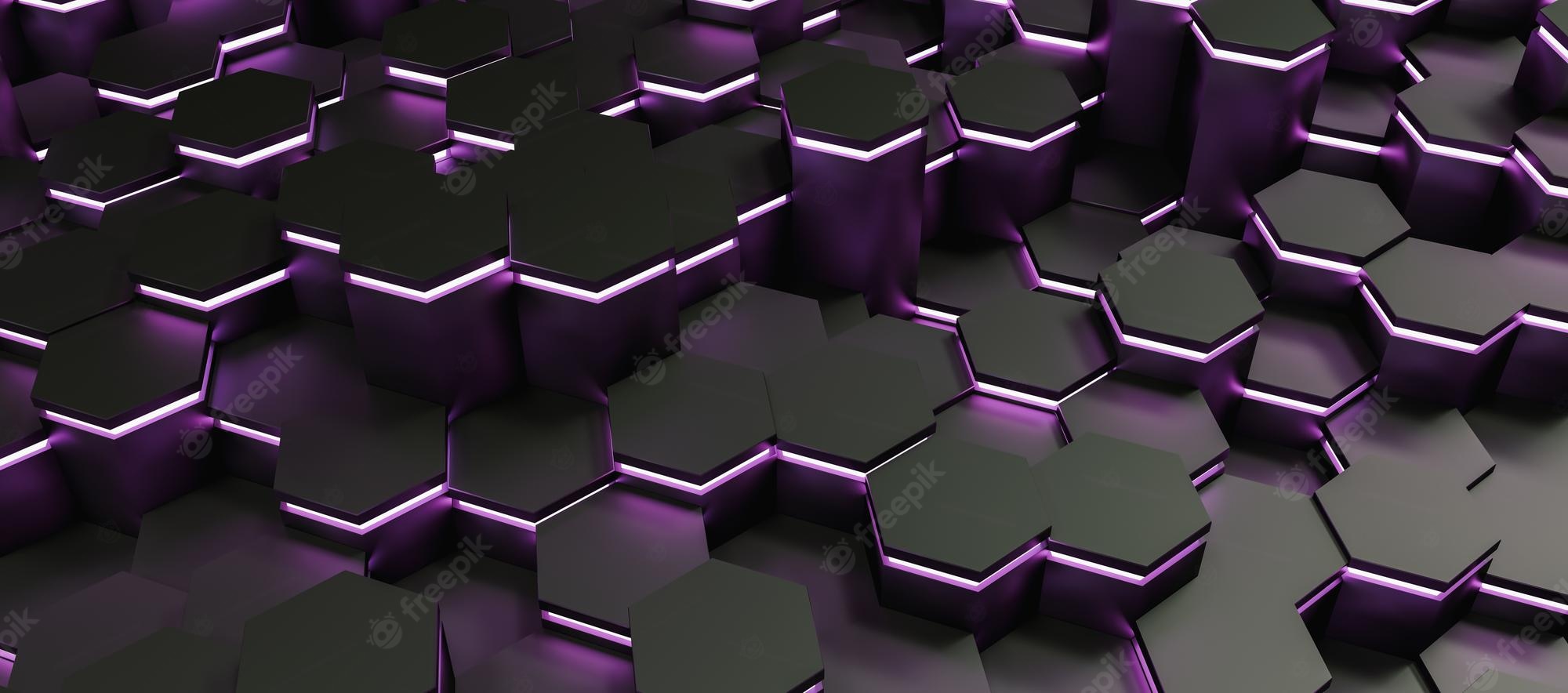 Purple Hexagon Wallpapers