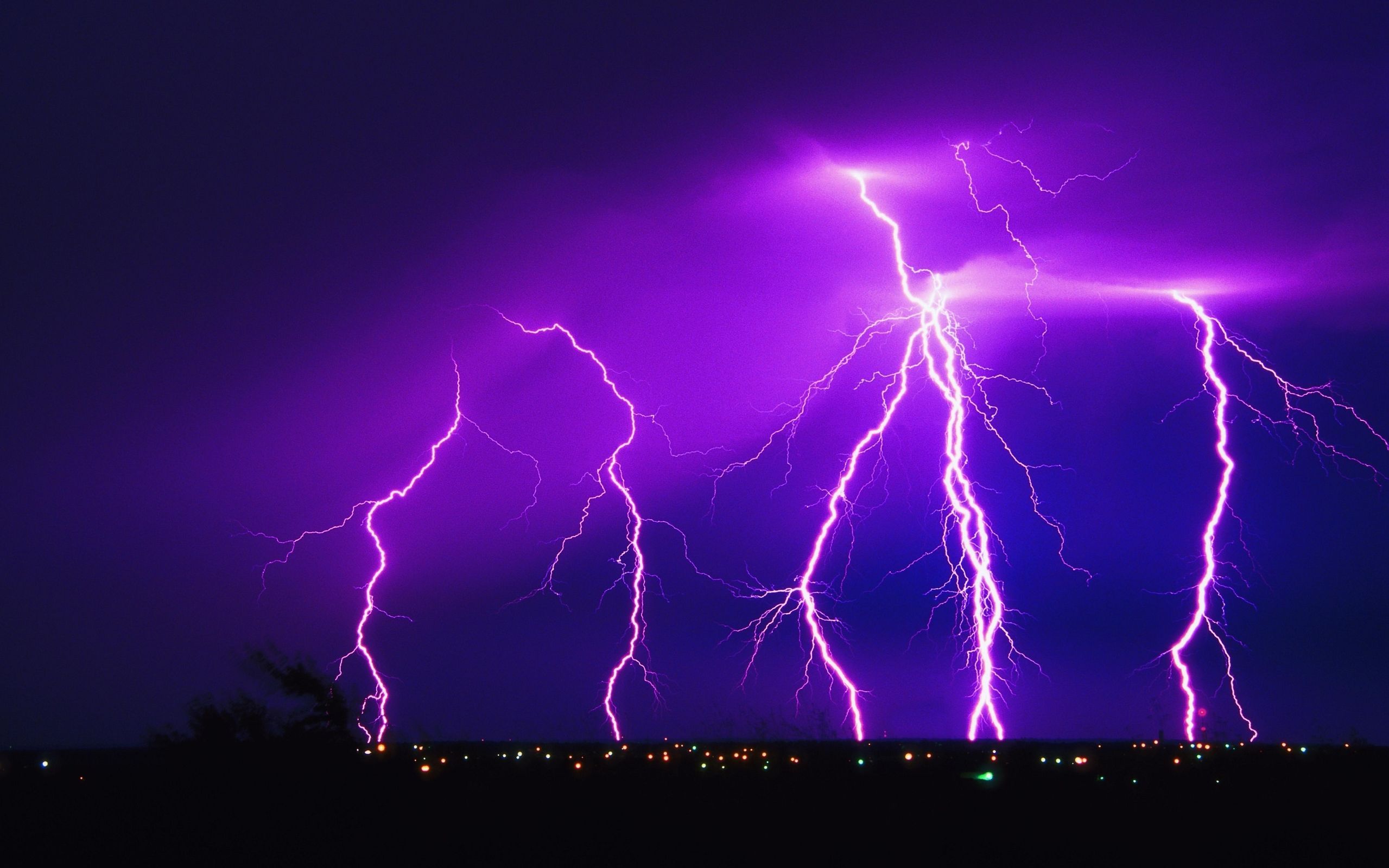 Purple Lightning Wallpapers