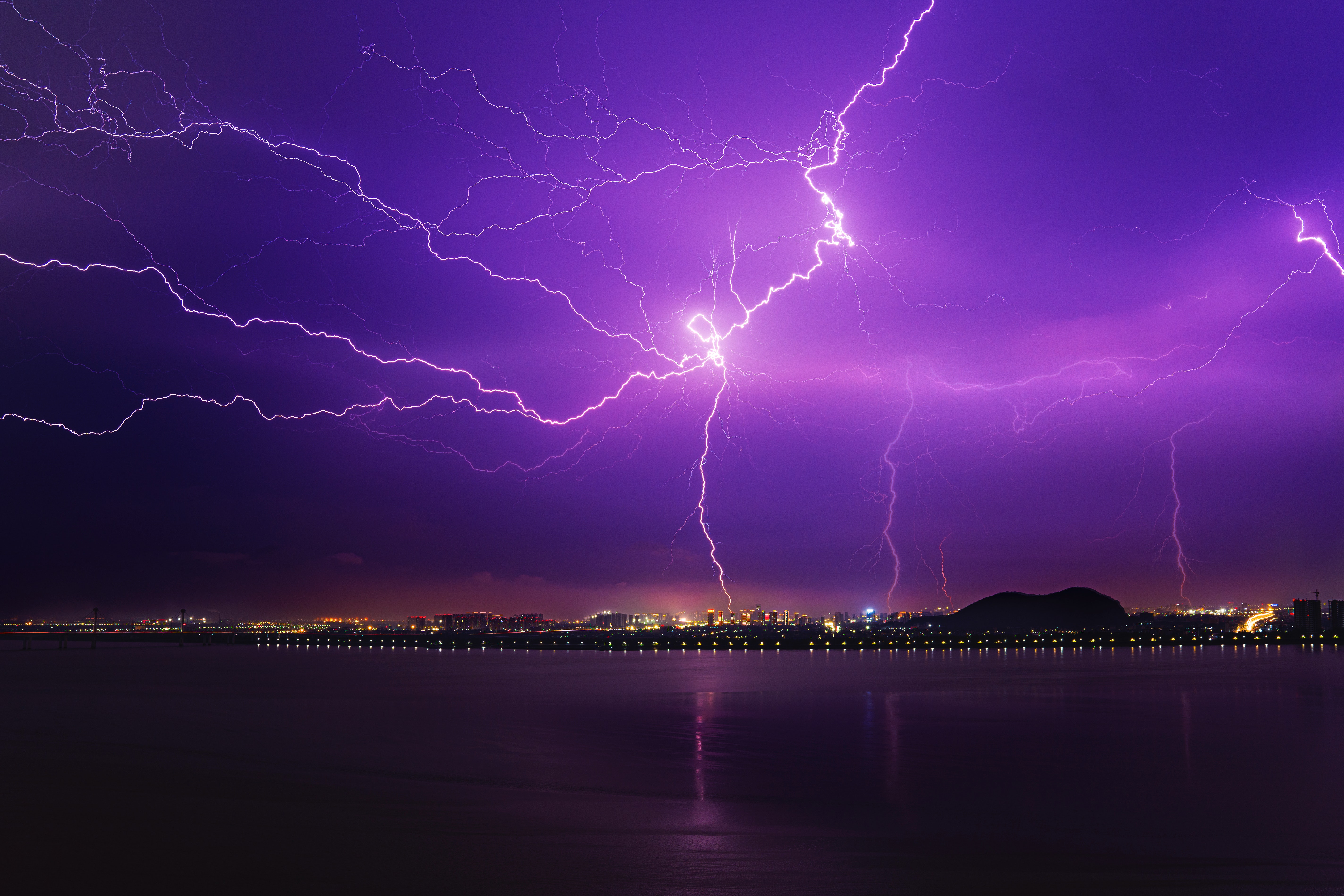 Purple Lightning Wallpapers