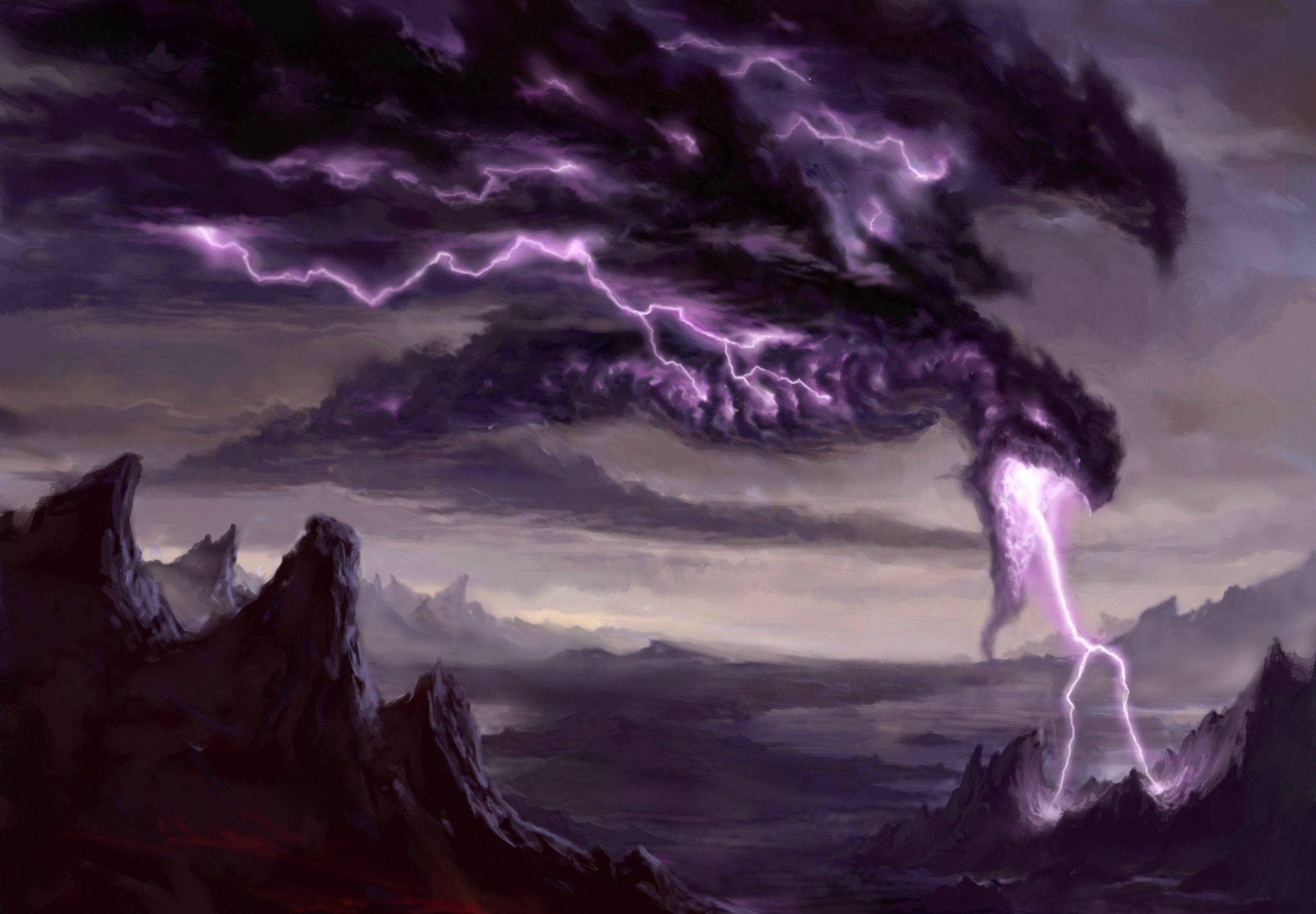 Purple Lightning Wallpapers