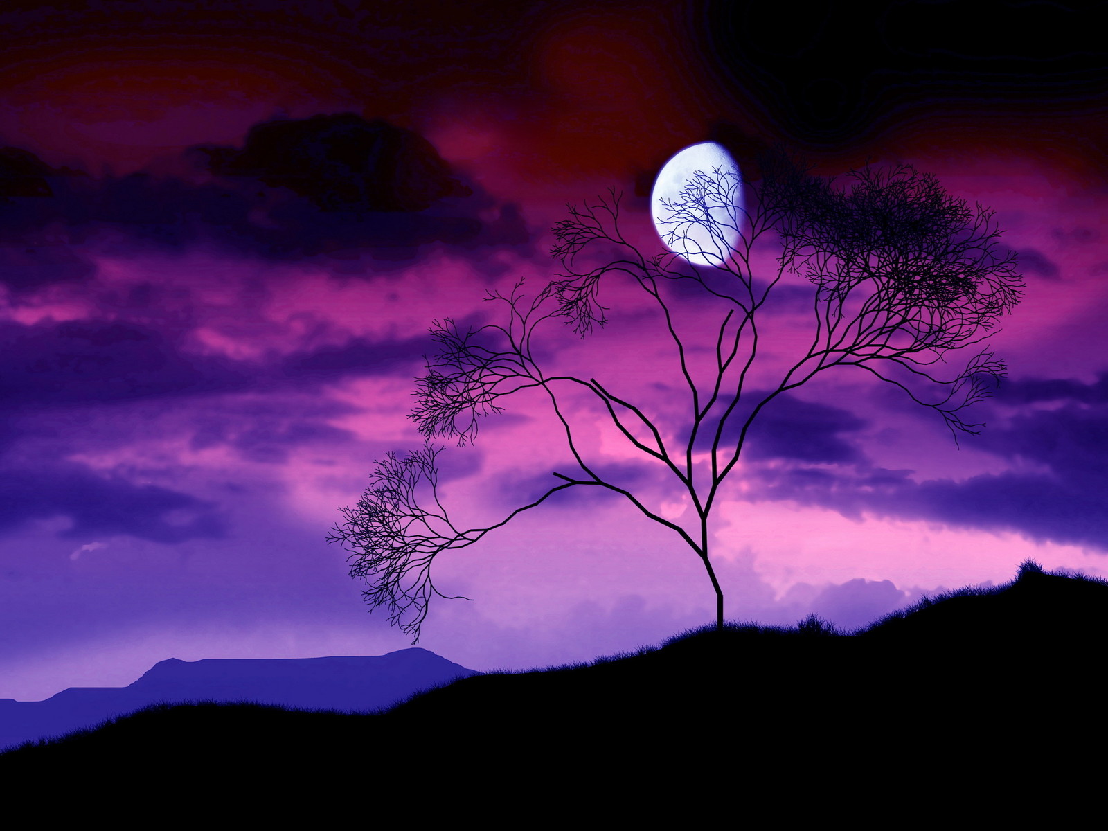 Purple Moonlight Download Wallpapers