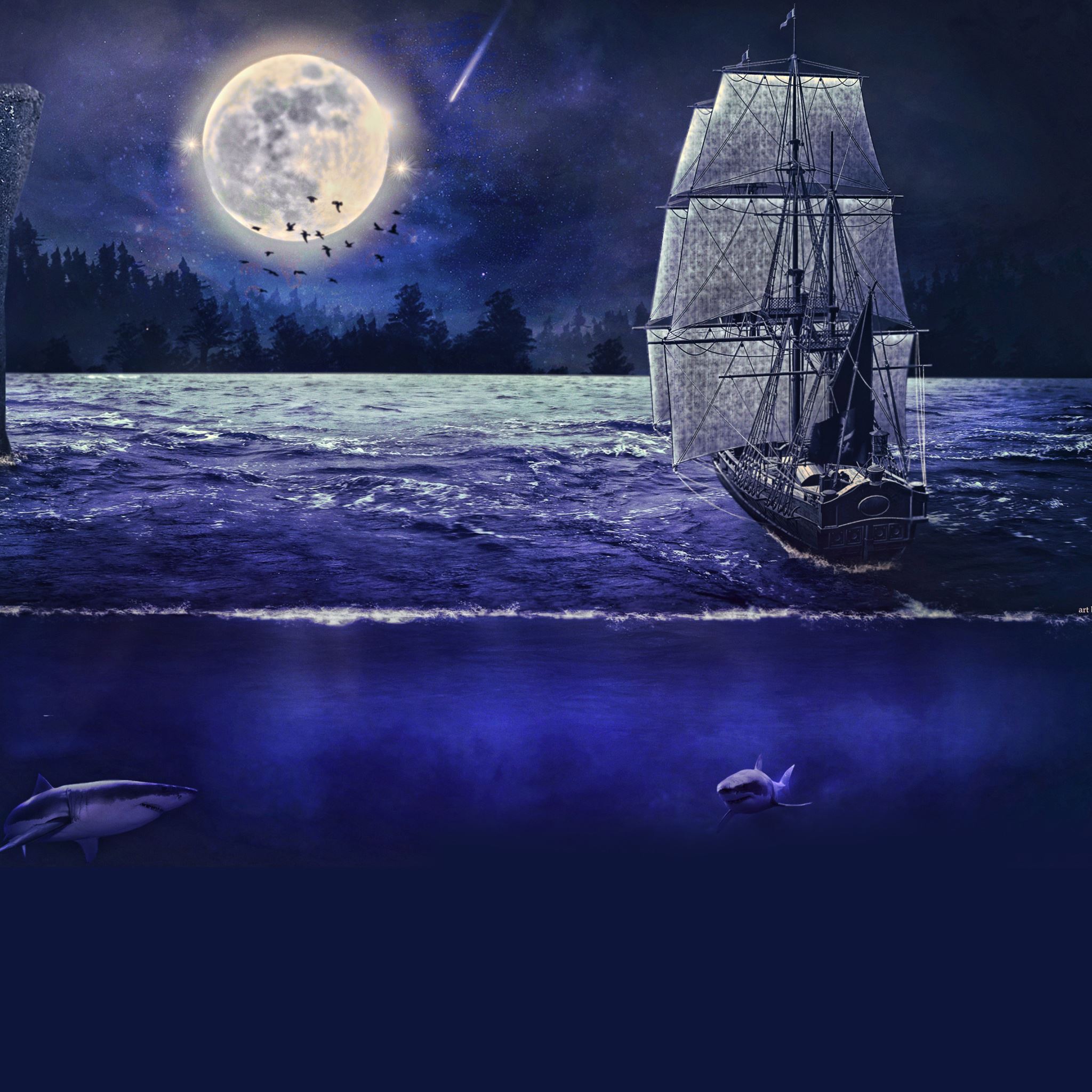 Purple Moonlight Download Wallpapers