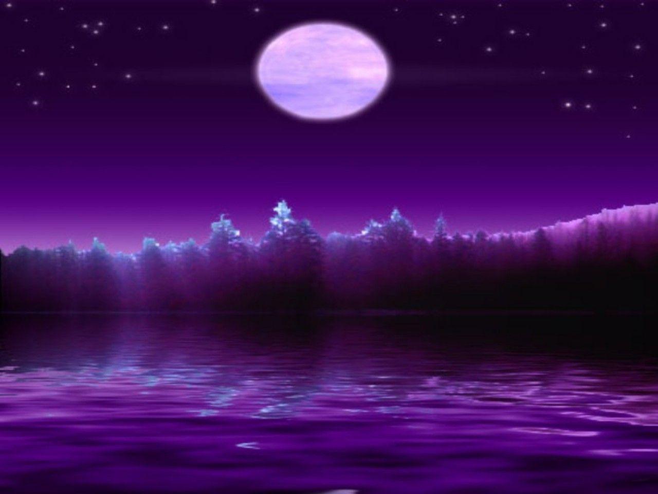 Purple Moonlight Download Wallpapers