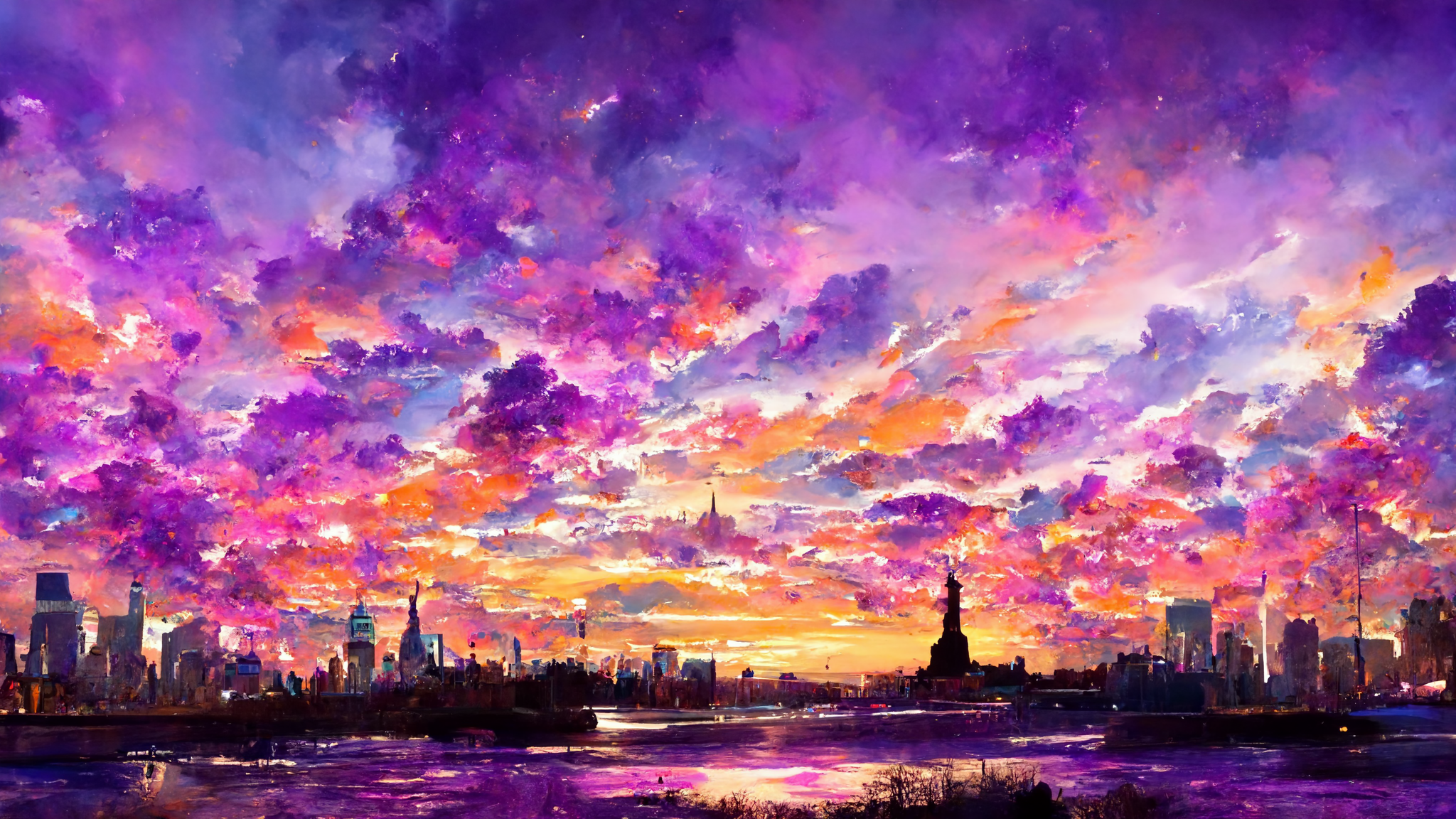 Purple New York Wallpapers