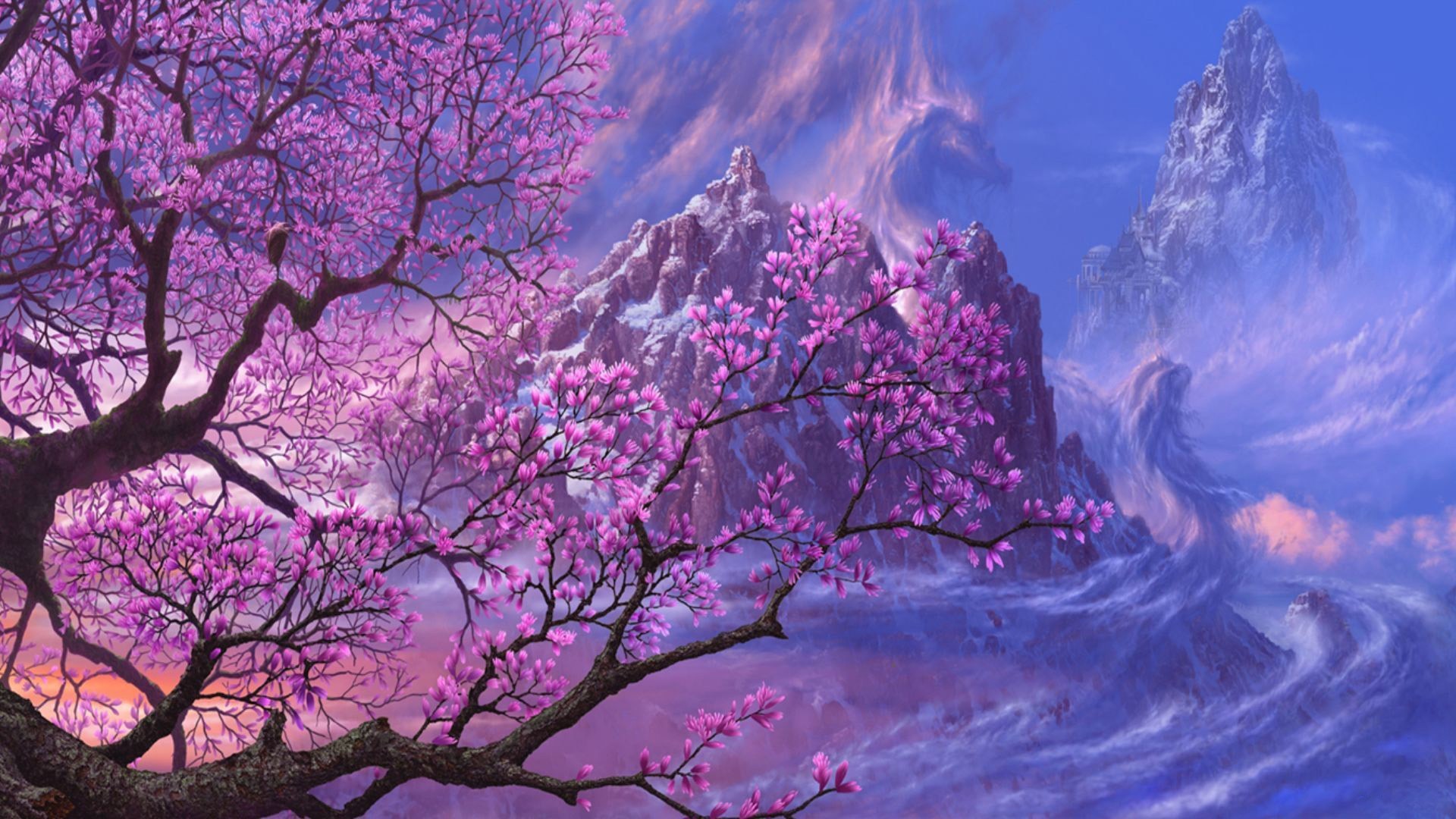 Purple Tree Wallpapers