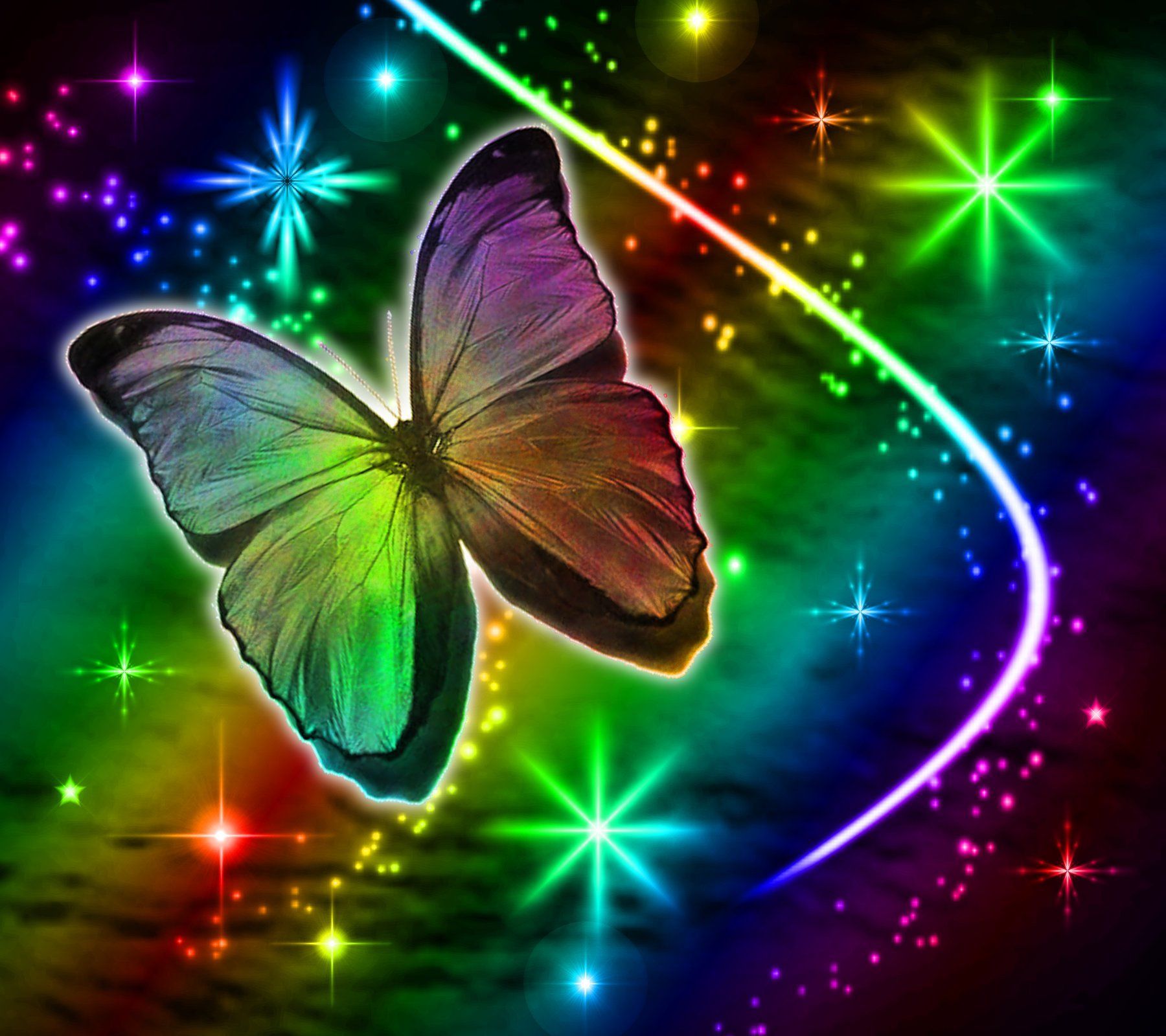 Rainbow Butterfly Wallpapers