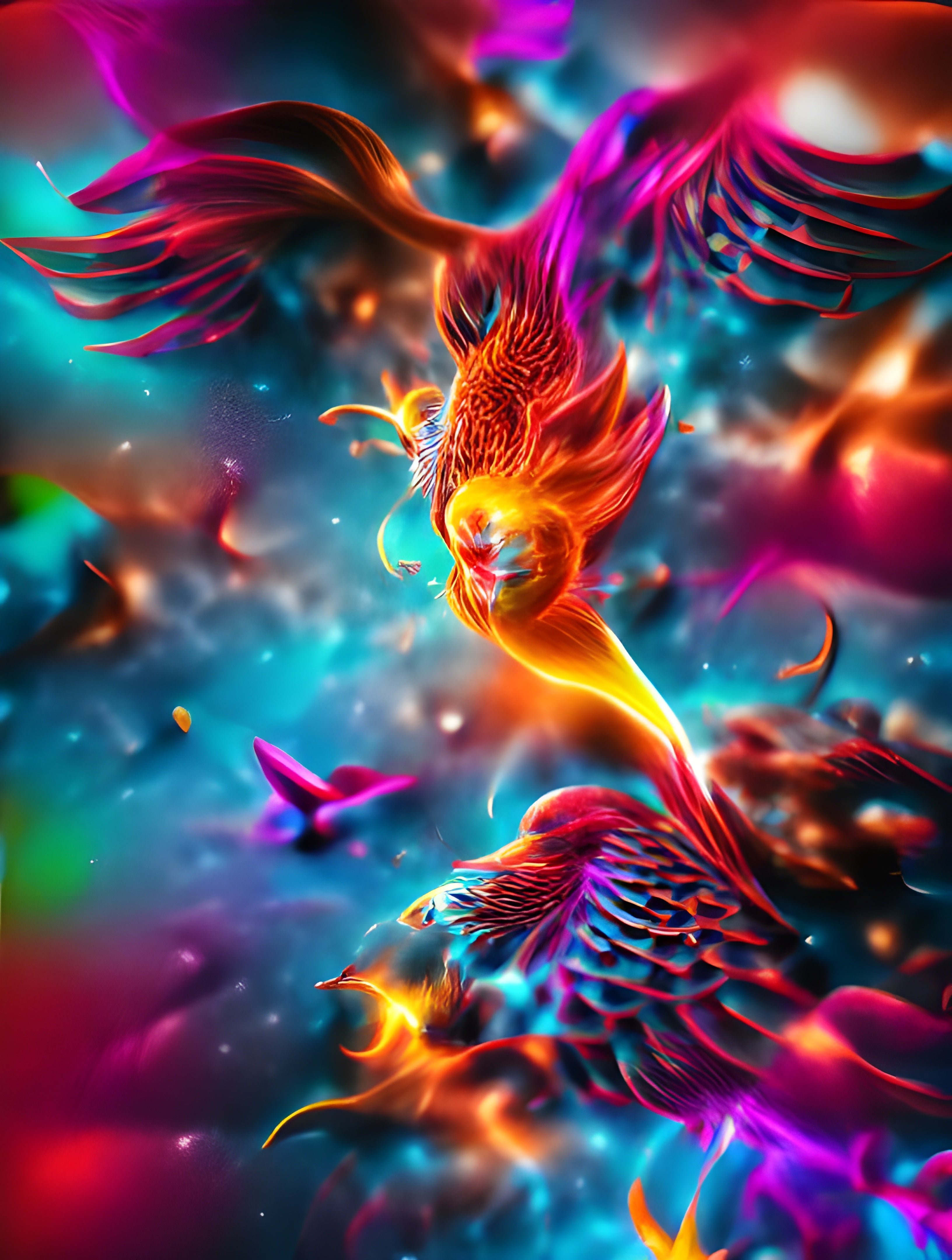 Rainbow Phoenix Wallpapers