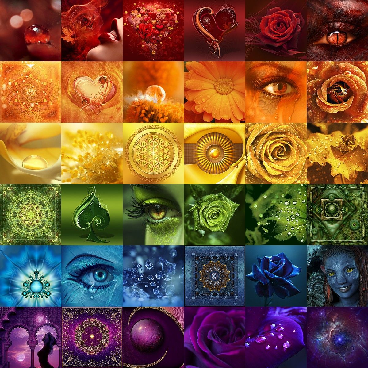 Rainbow Photo Wall Collage Wallpapers