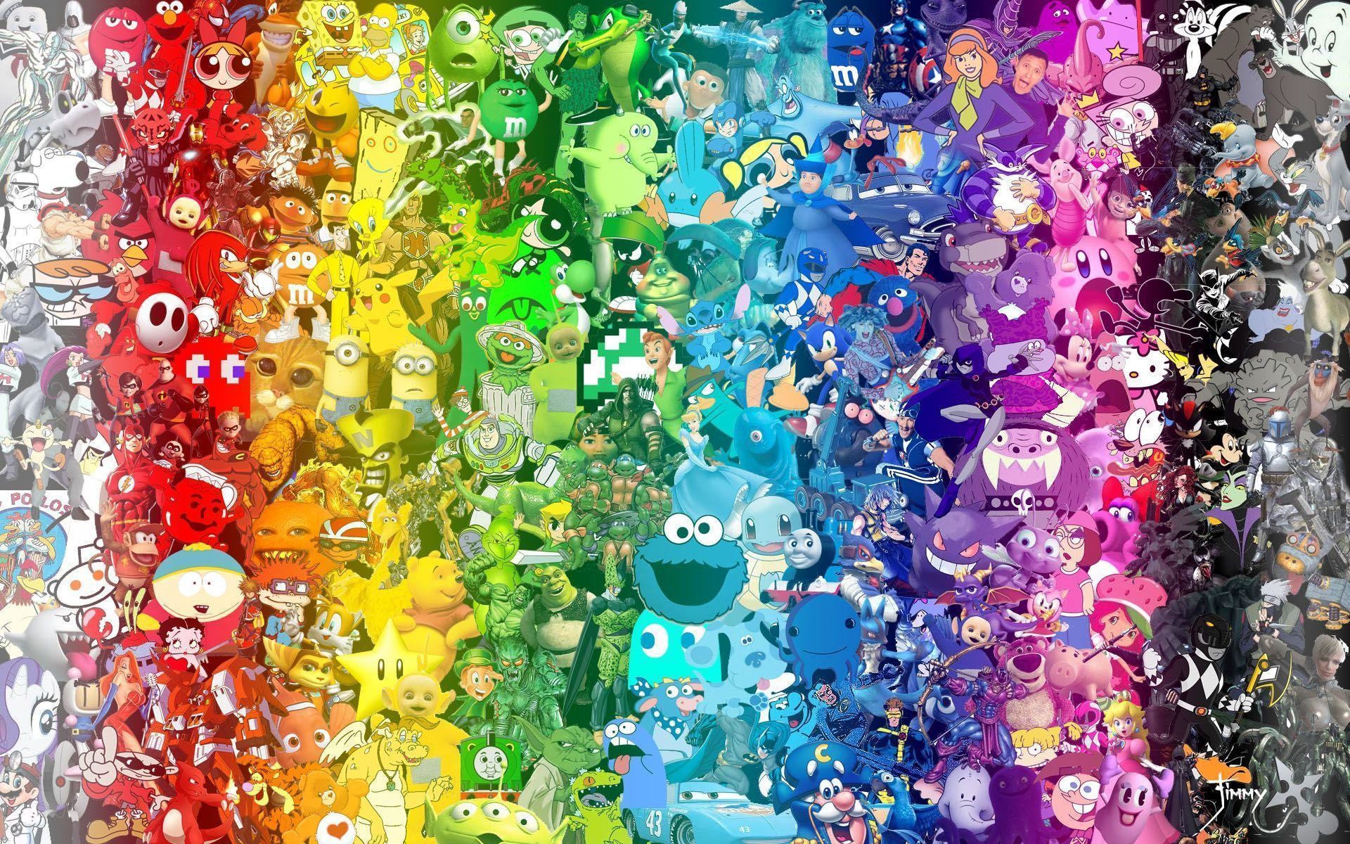 Rainbow Photo Wall Collage Wallpapers