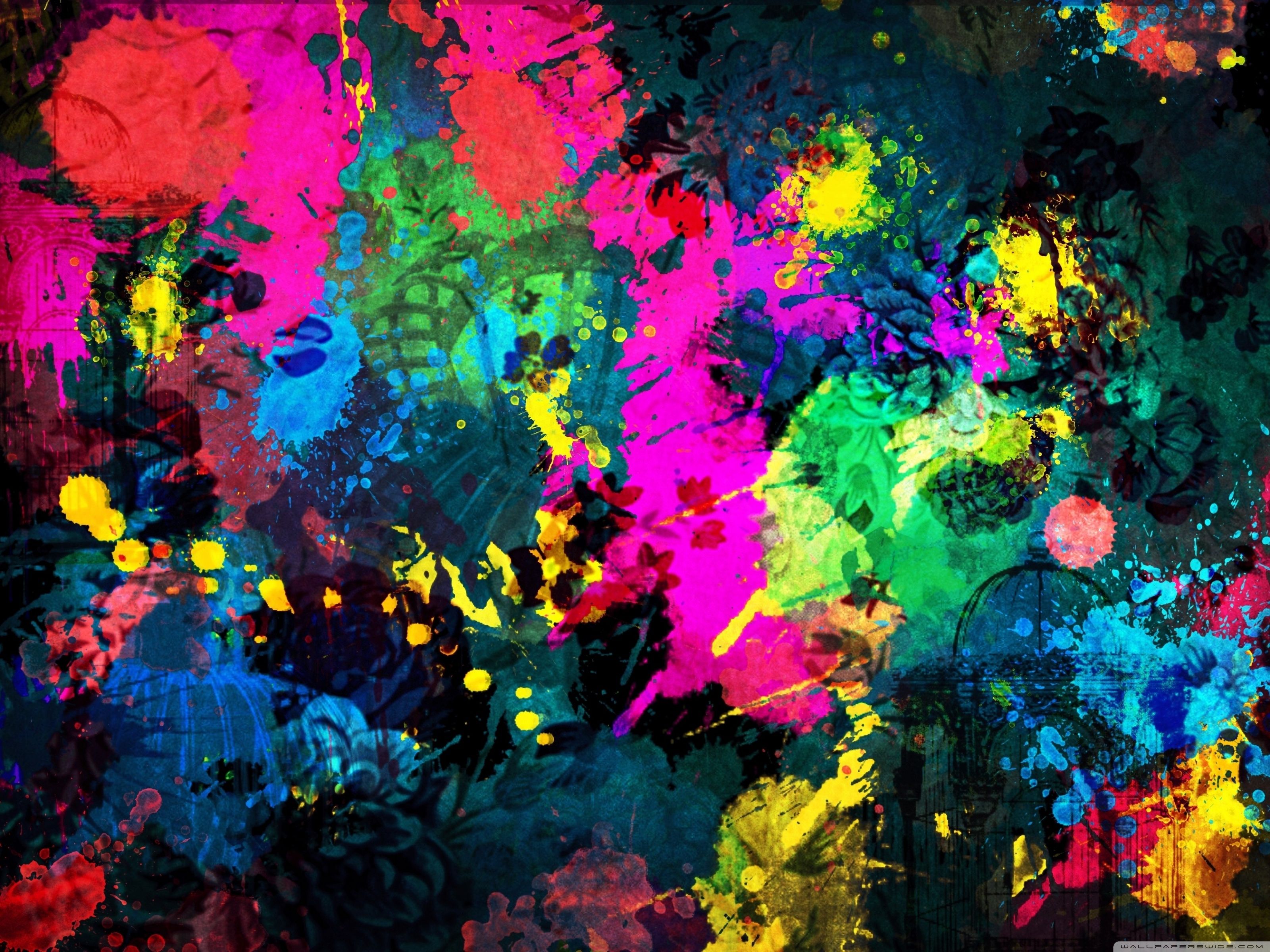 Rainbow Splatter Wallpapers