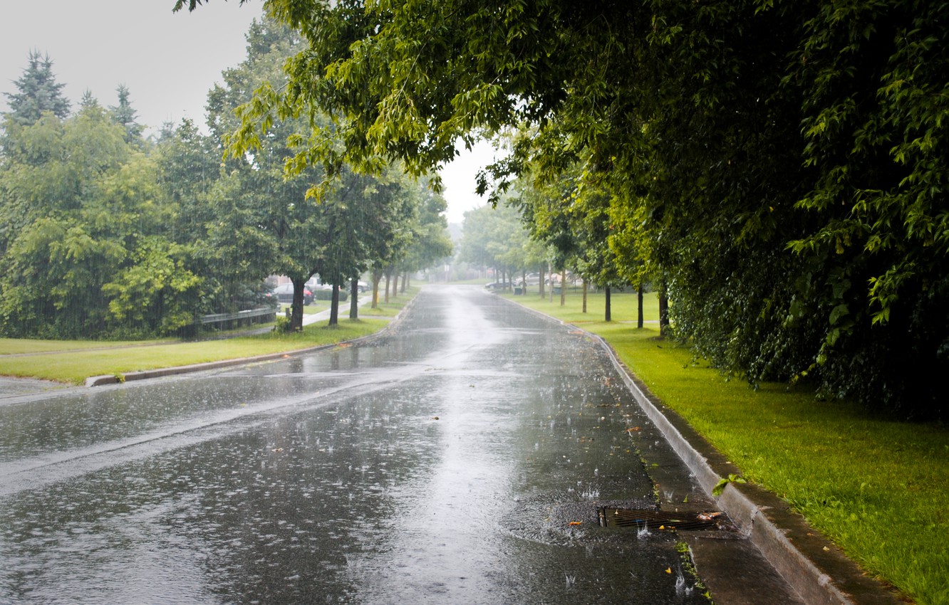 Rainy Road Wallpapers