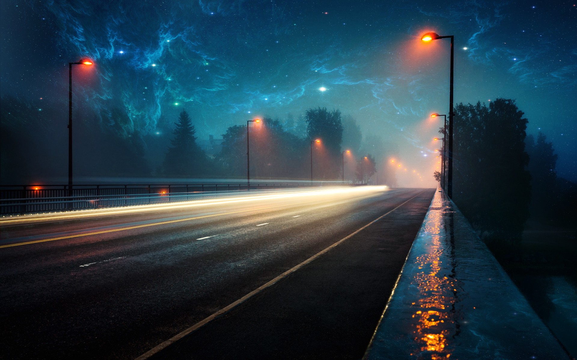 Rainy Road Wallpapers