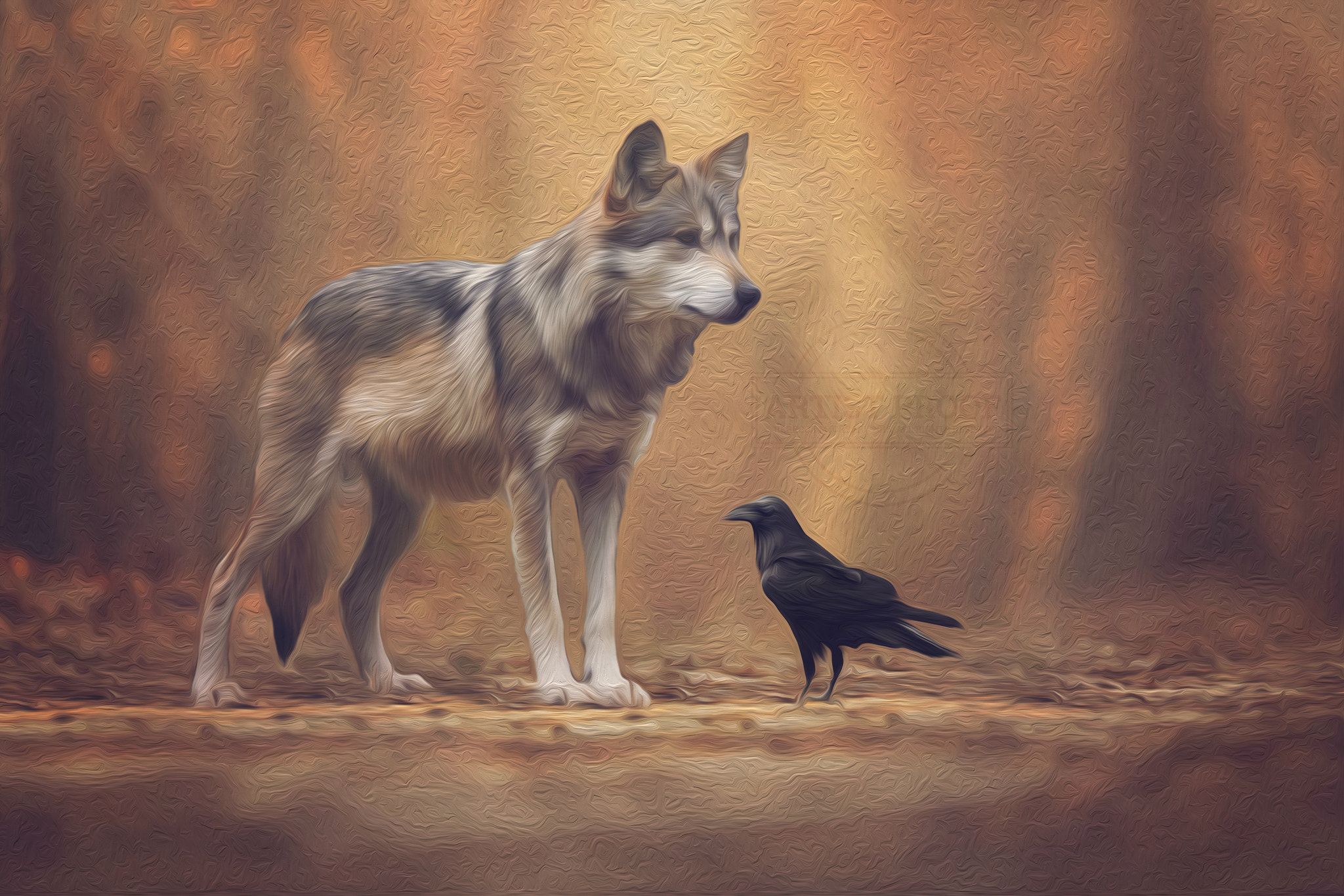 Raven And Wolf Wallpapers