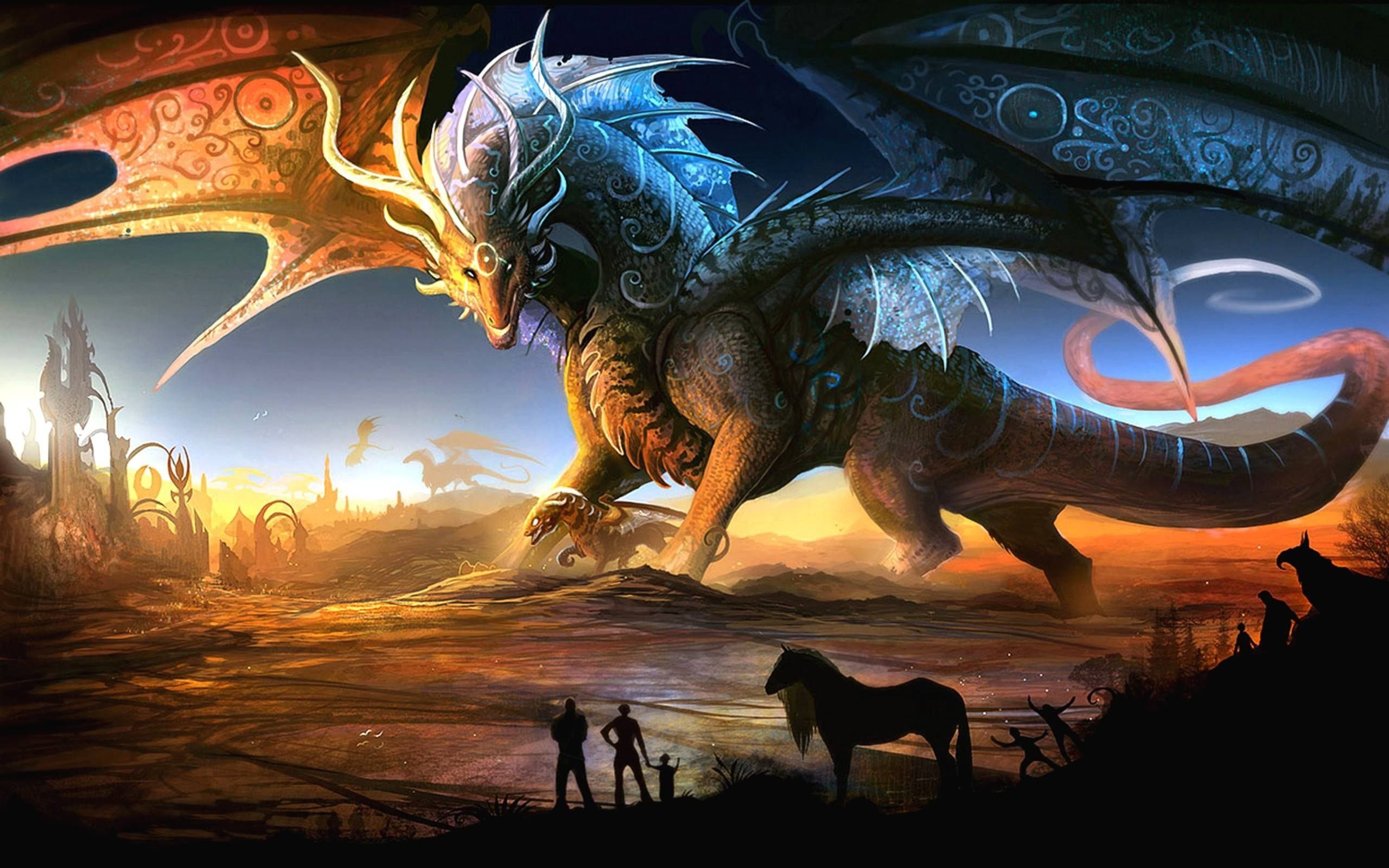 Realistic Beautiful Dragons Wallpapers