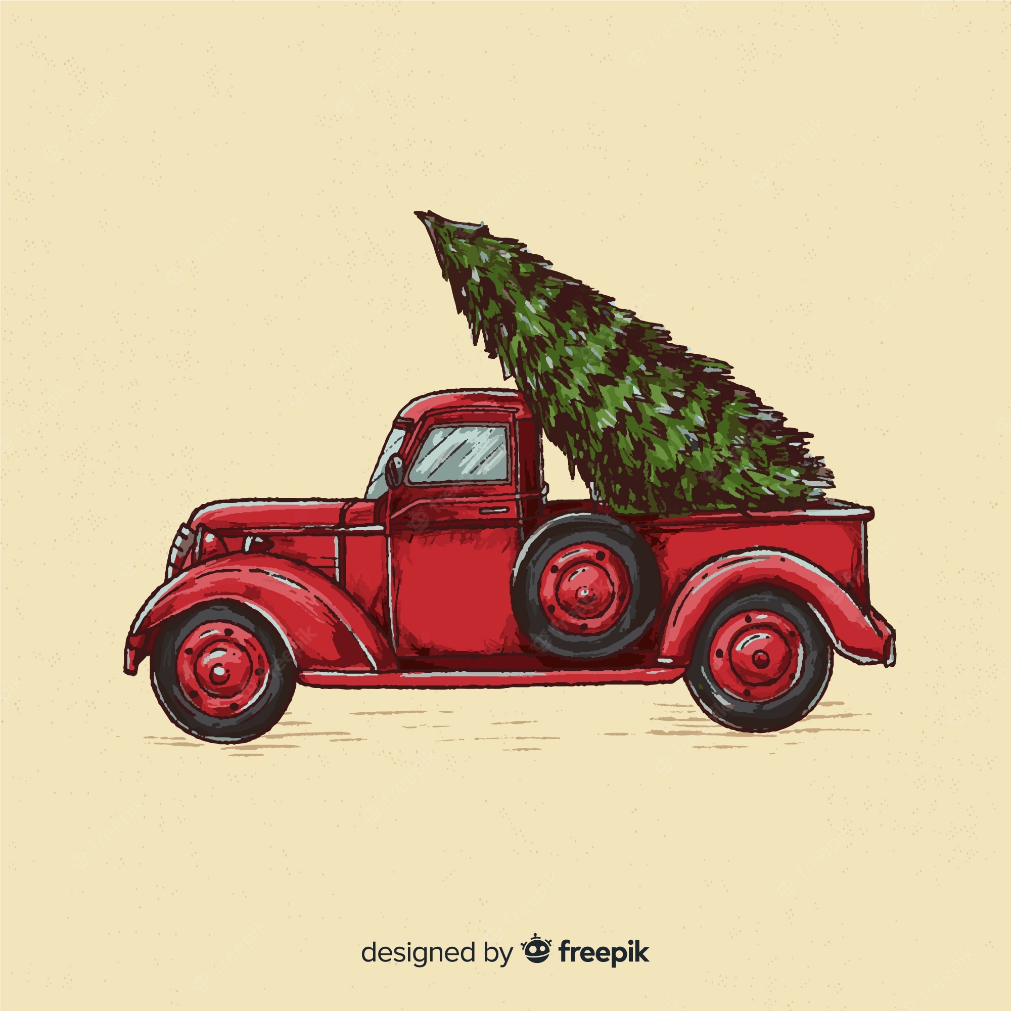 Red Truck Christmas Wallpapers