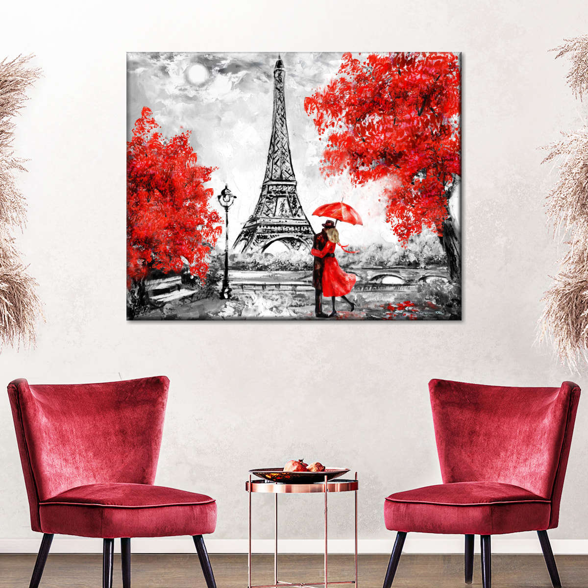 Red Umbrella Painting Wallpapers