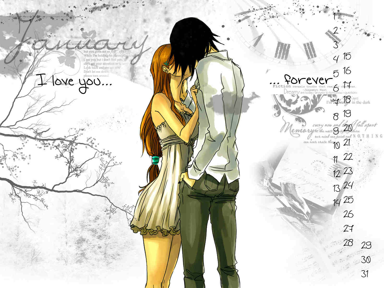 Romantic Animated Love Couple Wallpapers