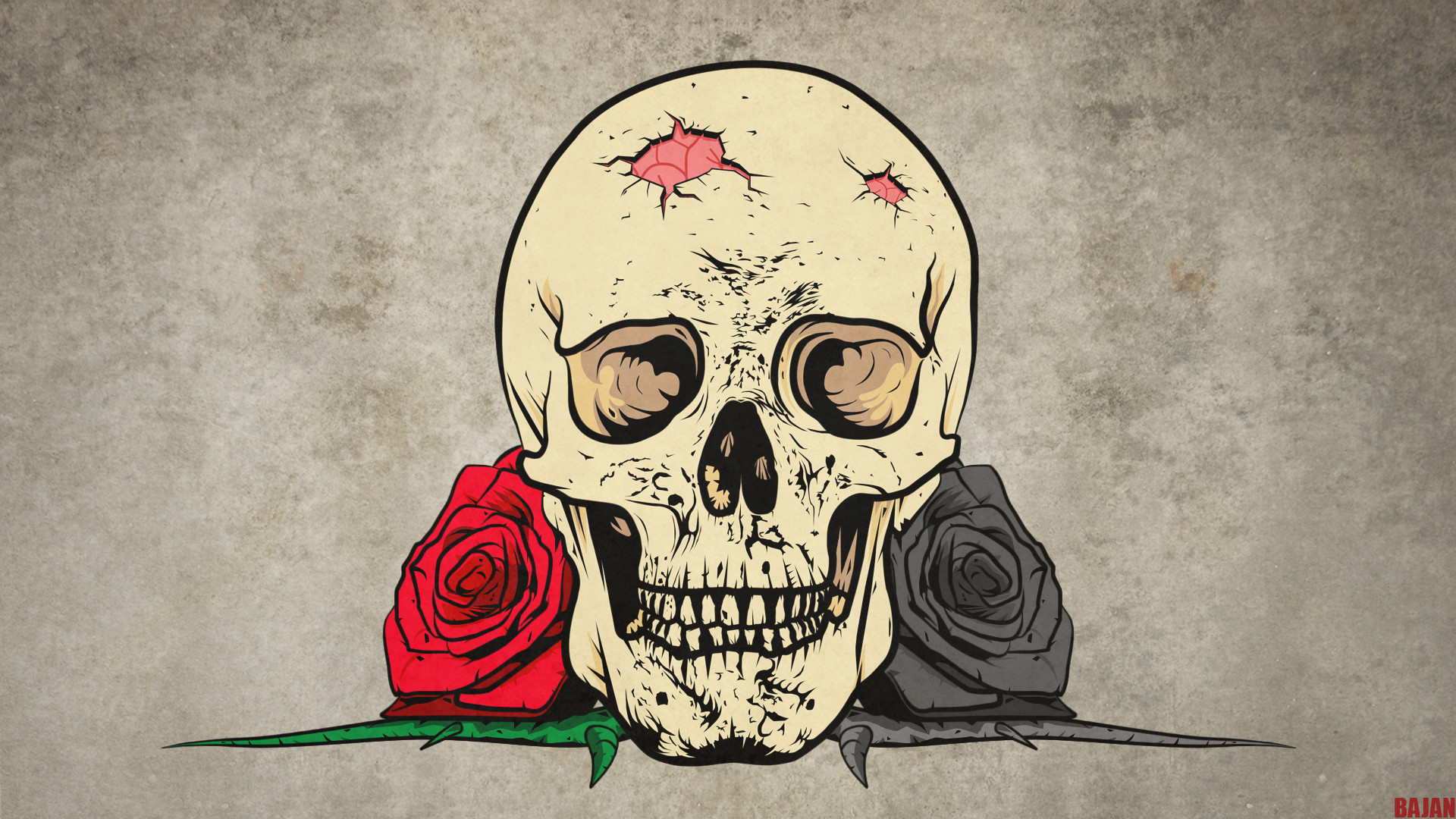 Rose Cute Skull Wallpapers