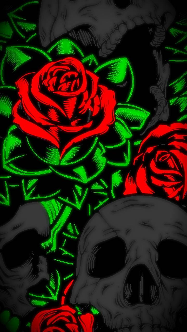 Rose Cute Skull Wallpapers