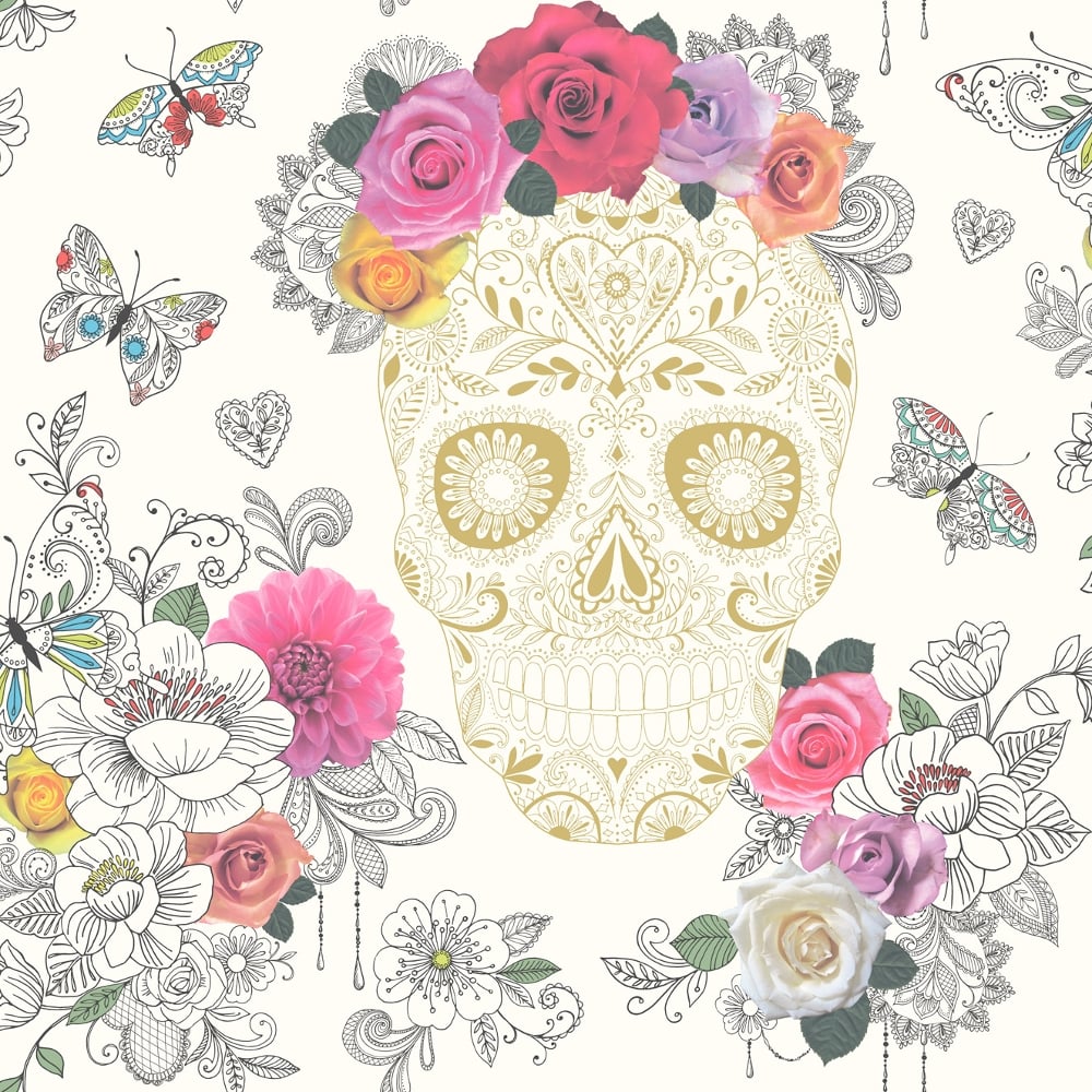 Rose Cute Skull Wallpapers