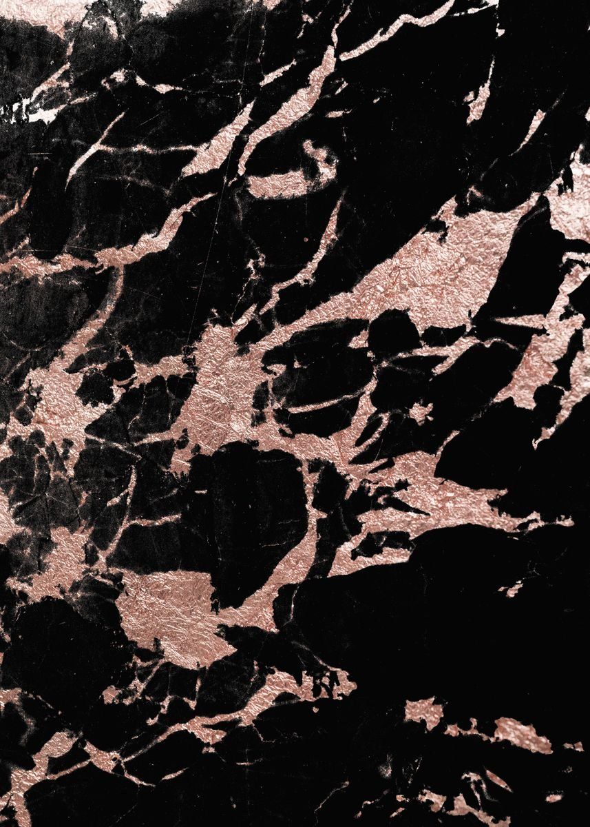 Rose Gold Black Marble Wallpapers