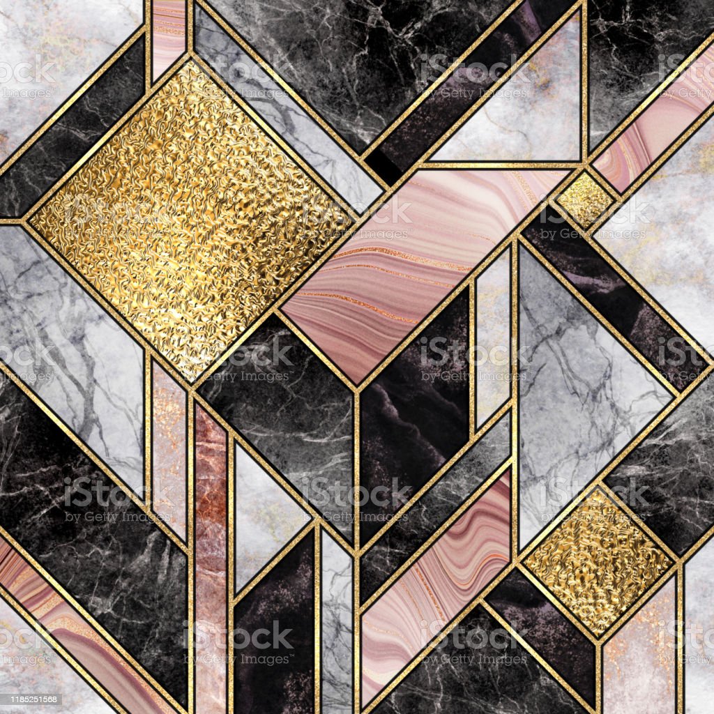 Rose Gold Black Marble Wallpapers