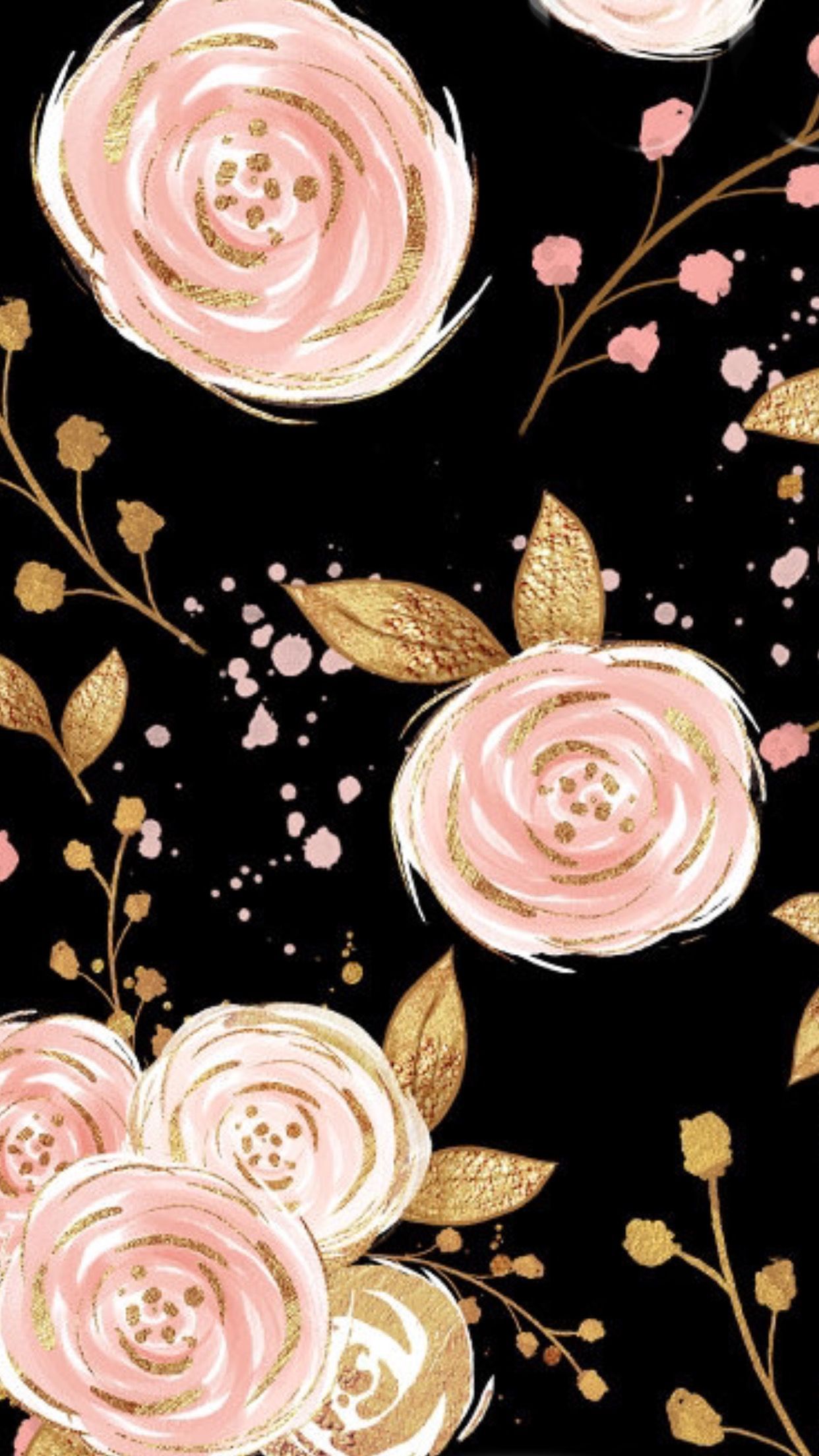 Rose Gold Cute Black Wallpapers