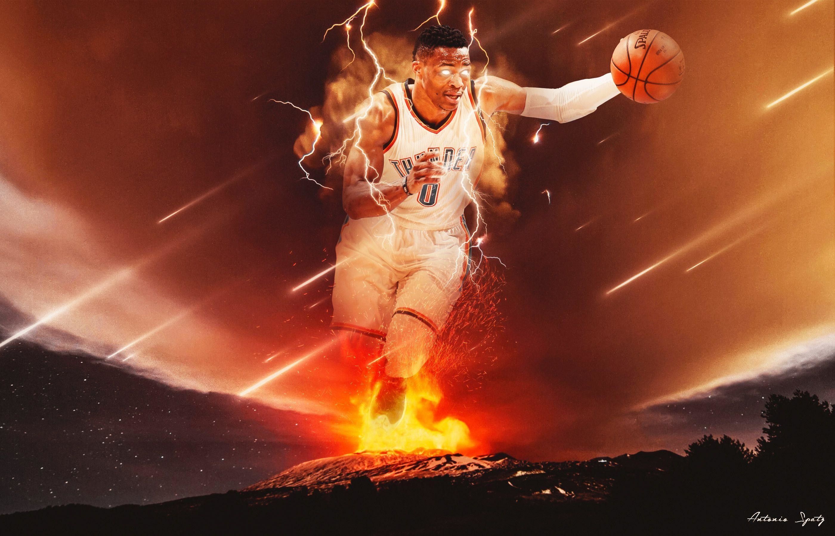 Russell Westbrook Dunking Wallpapers