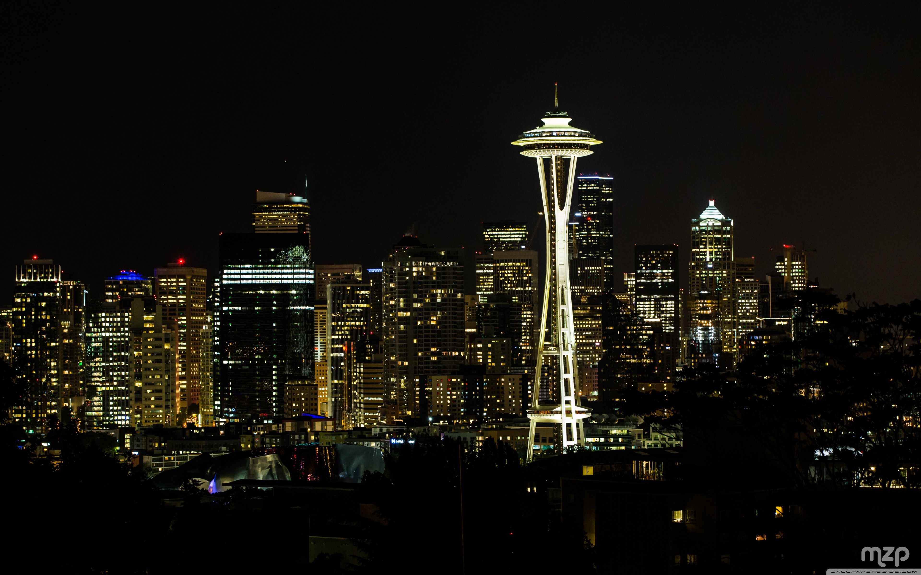 Seattle At Night Wallpapers