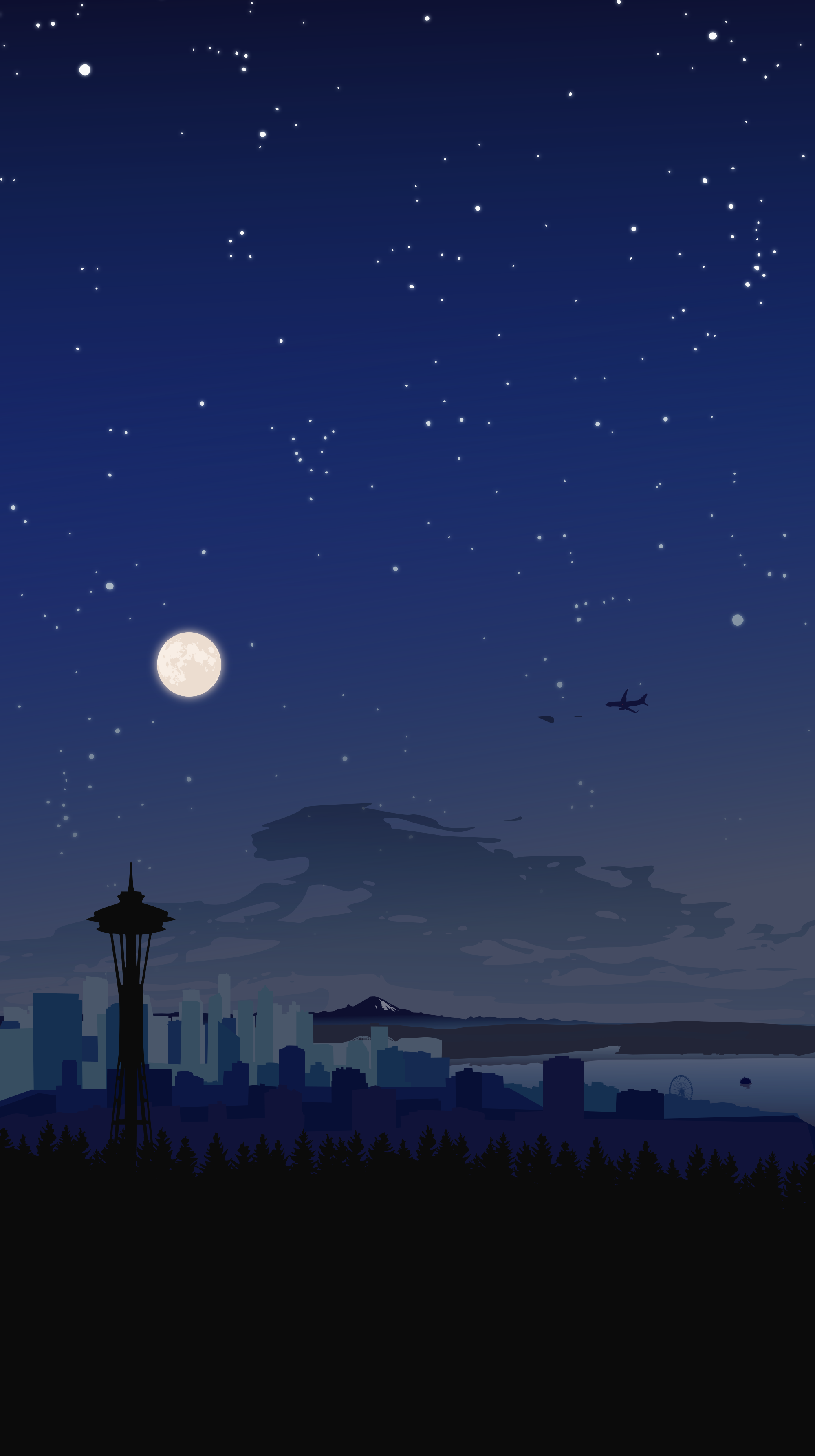 Seattle At Night Wallpapers