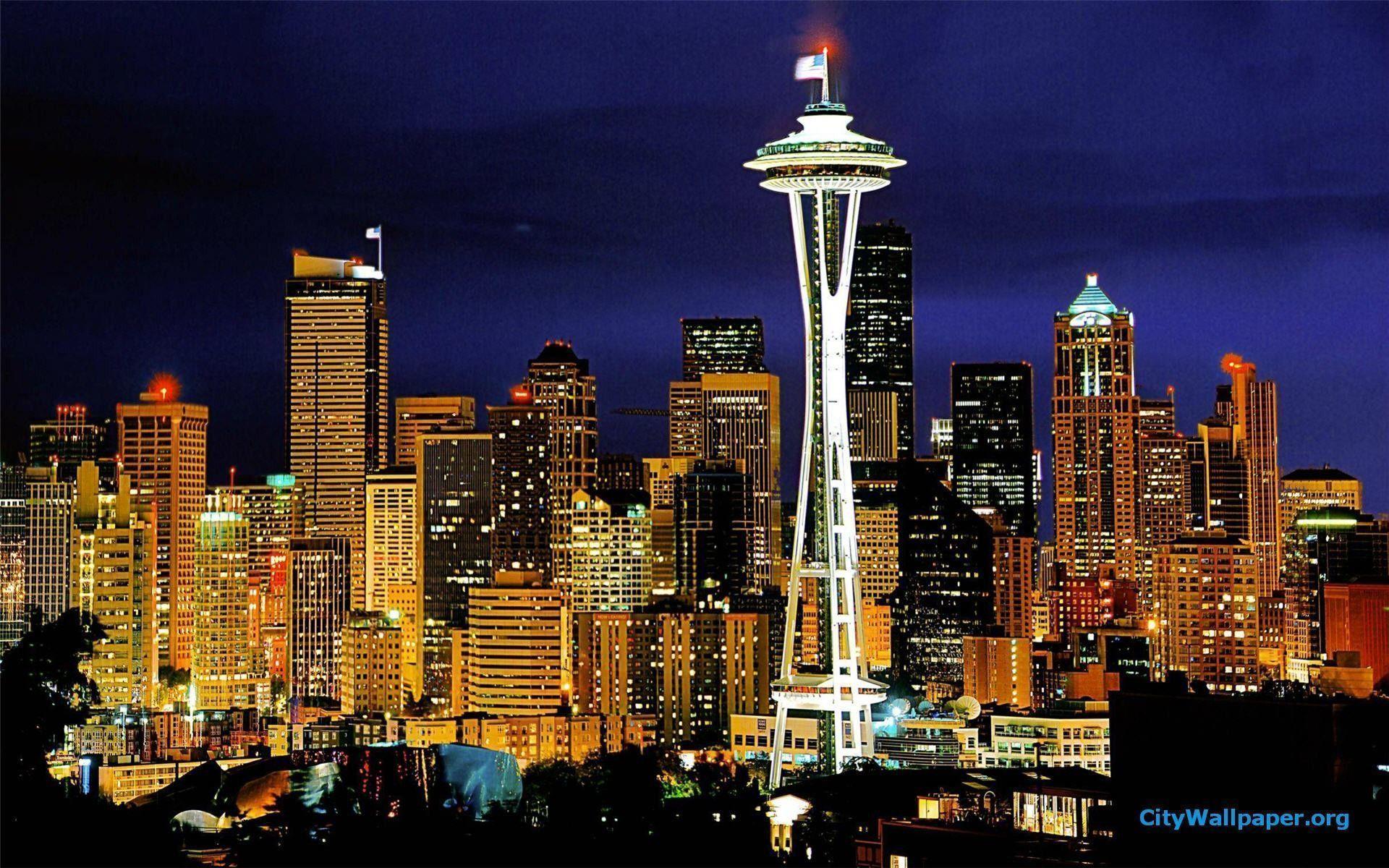 Seattle At Night Wallpapers